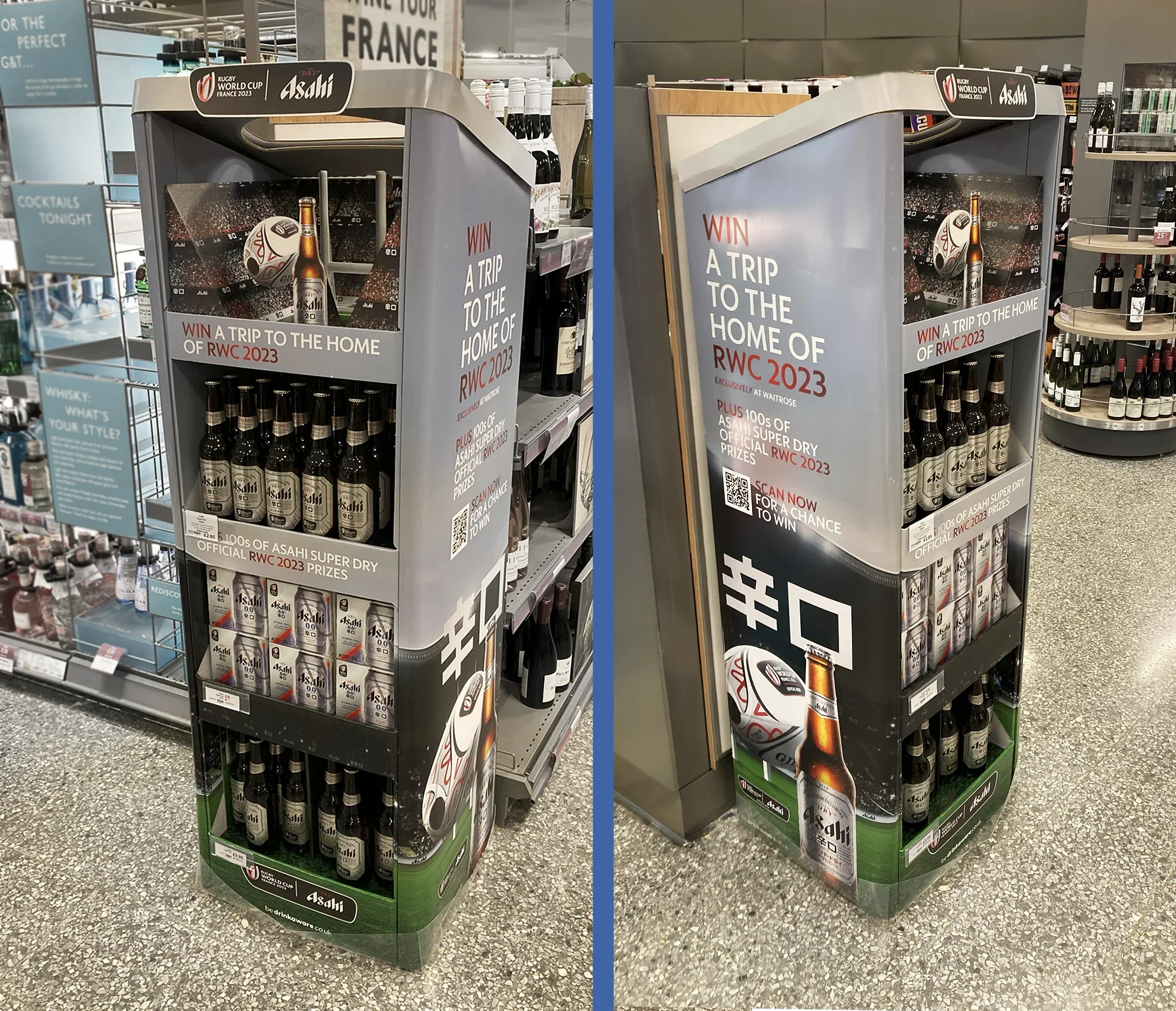Asahi rugby world cup POS display
