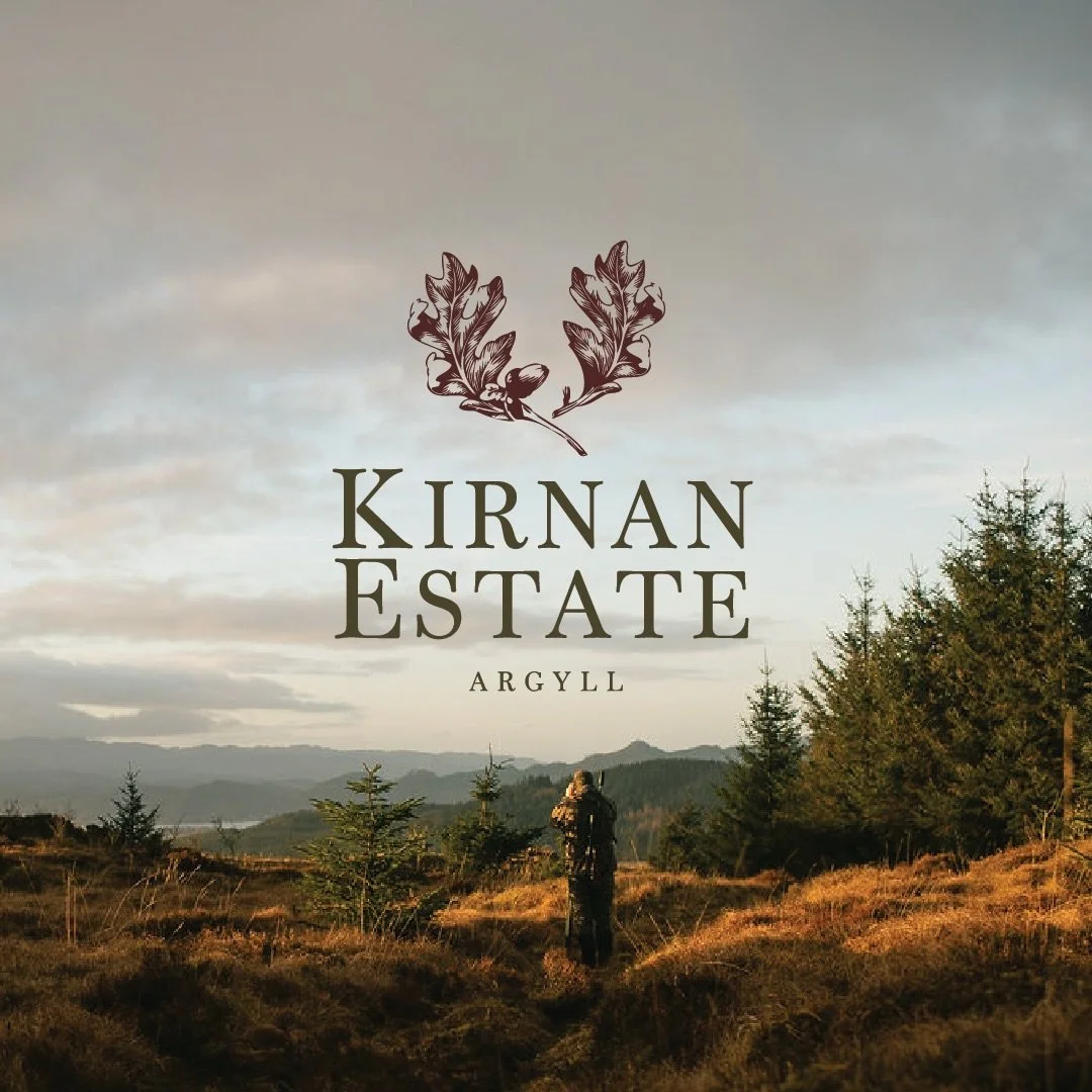 A recent project that&rsquo;s been a real privilege to be part of, the rebrand of Kirnan Estate and the creation of Kirnan Co.

Set on Scotland&rsquo;s west coast, Kirnan is a working estate with a strong heritage rooted in deer stalking and the prod
