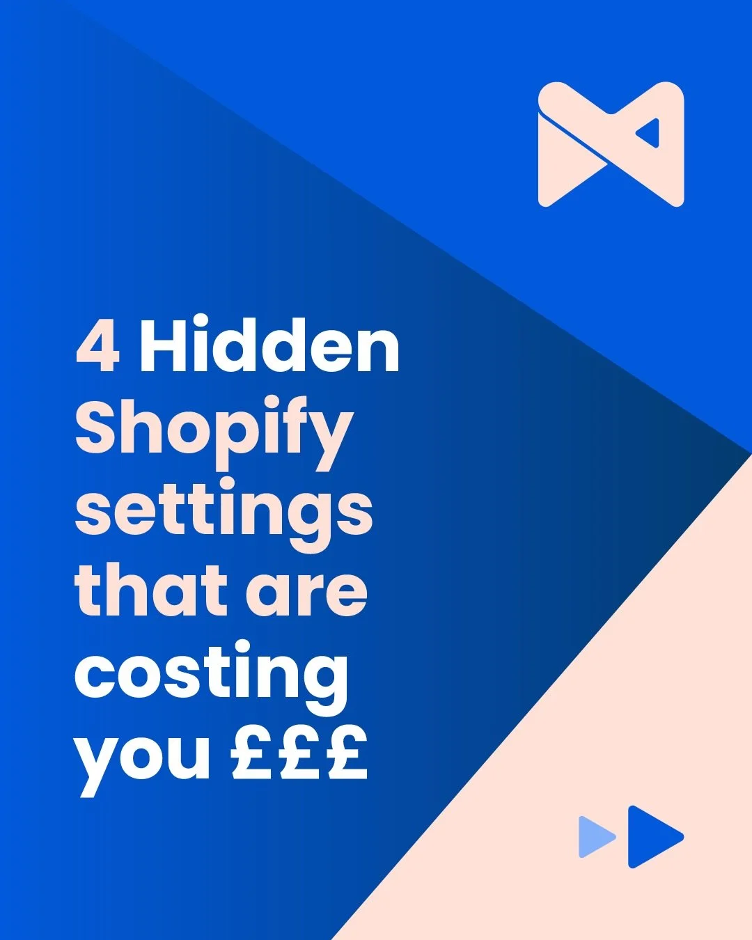 These hidden Shopify settings can be the reason you&rsquo;re not seeing the sales you want! From our experience they could increase conversions by up to 50%! If you need more top tips or help and advice save and follow.