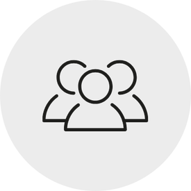 Icon of three people standing together.