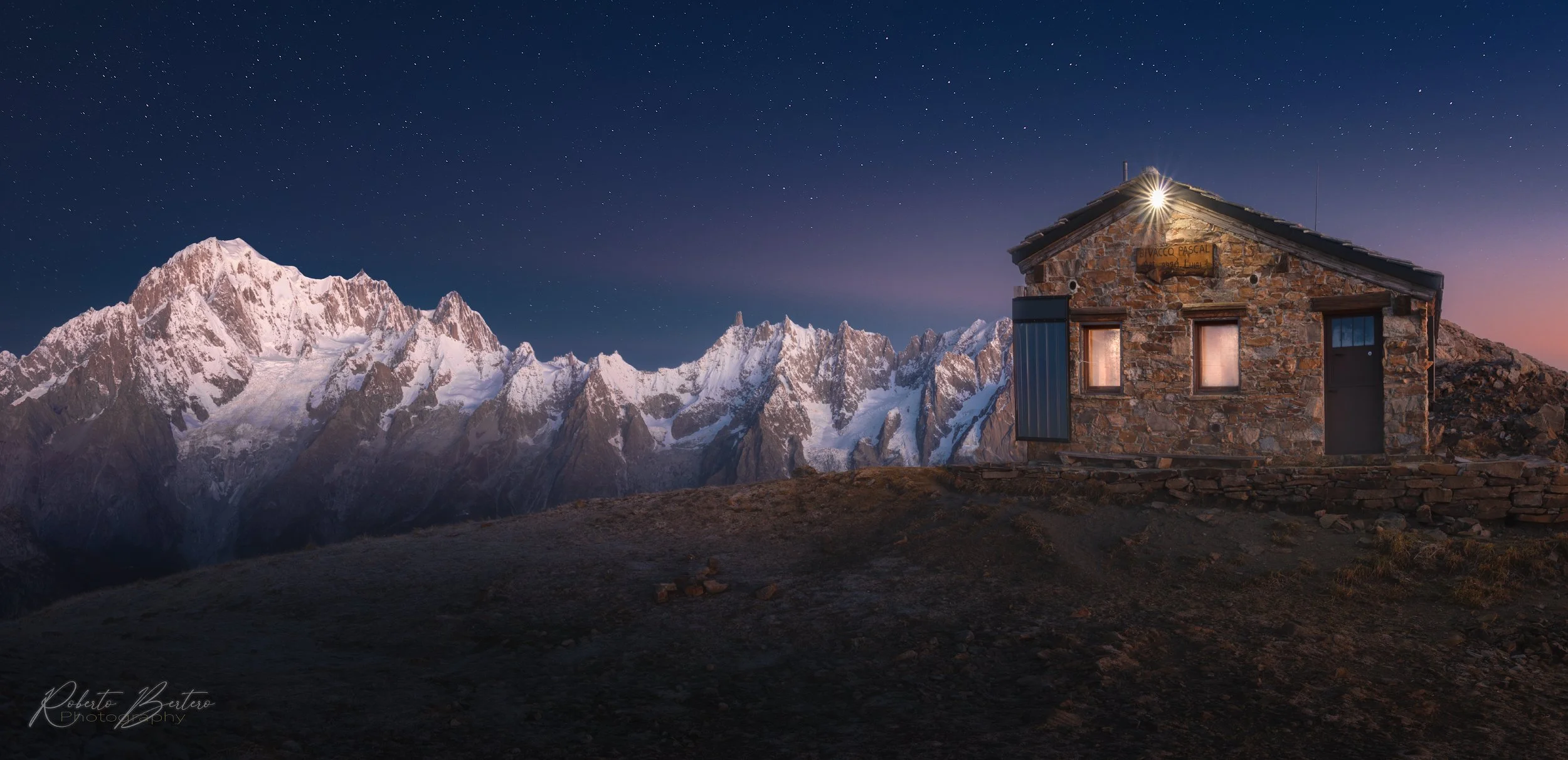 Bivouac Pascal by night