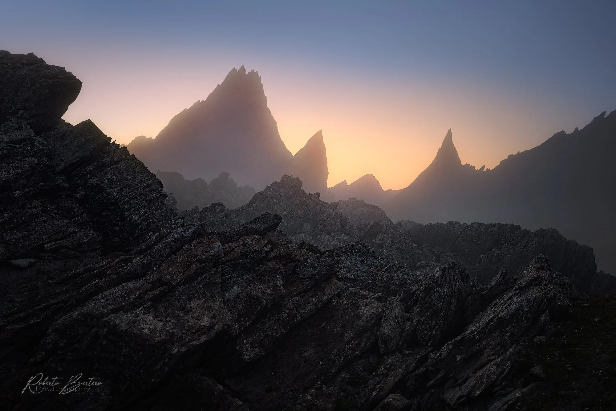 Twilight at the Losetta Pass
