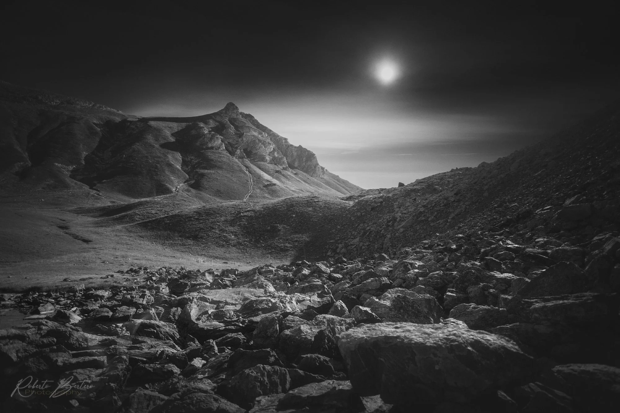 Gardetta Plateau at Moonlight