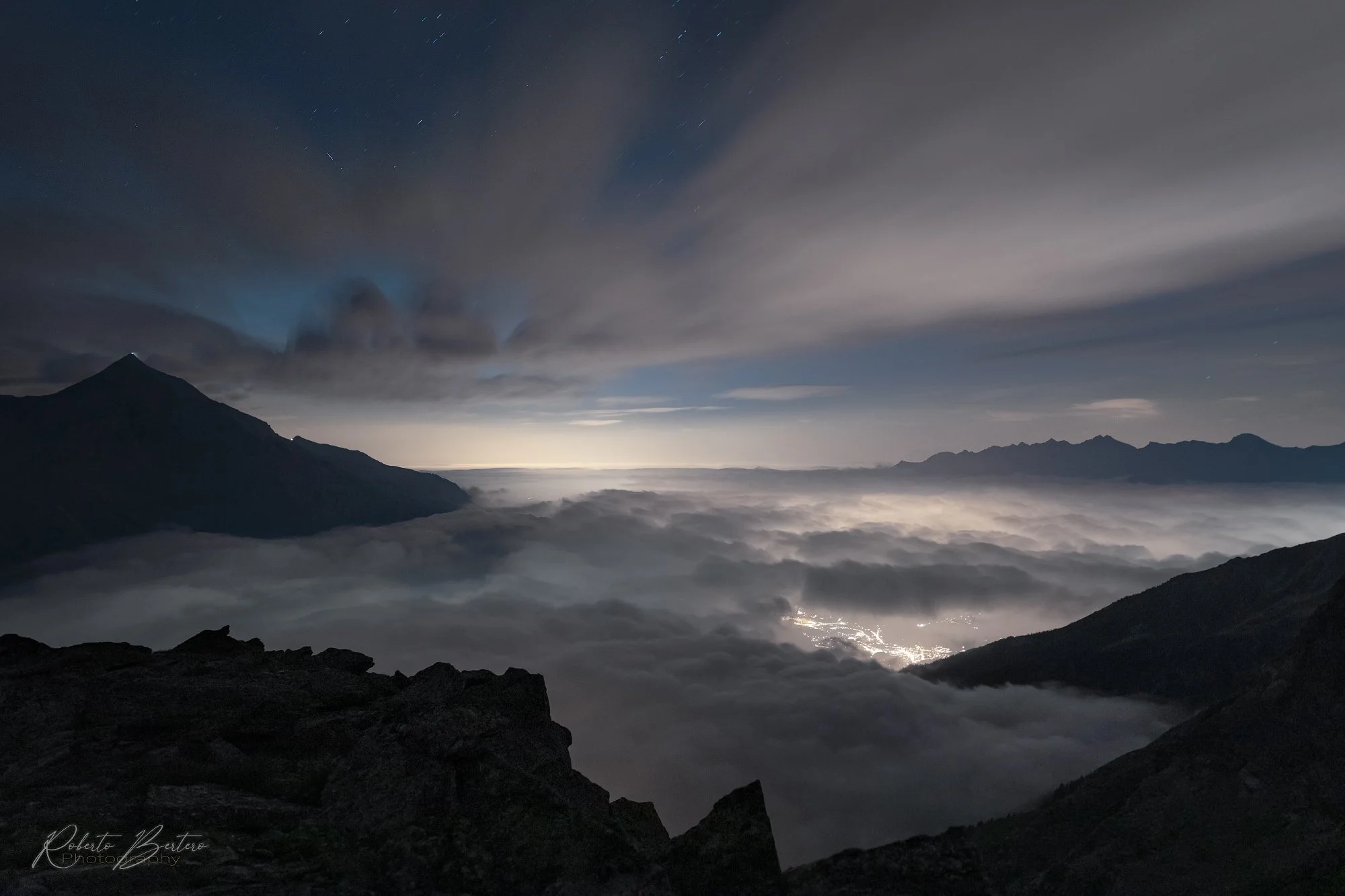 Night Above Susa Valley