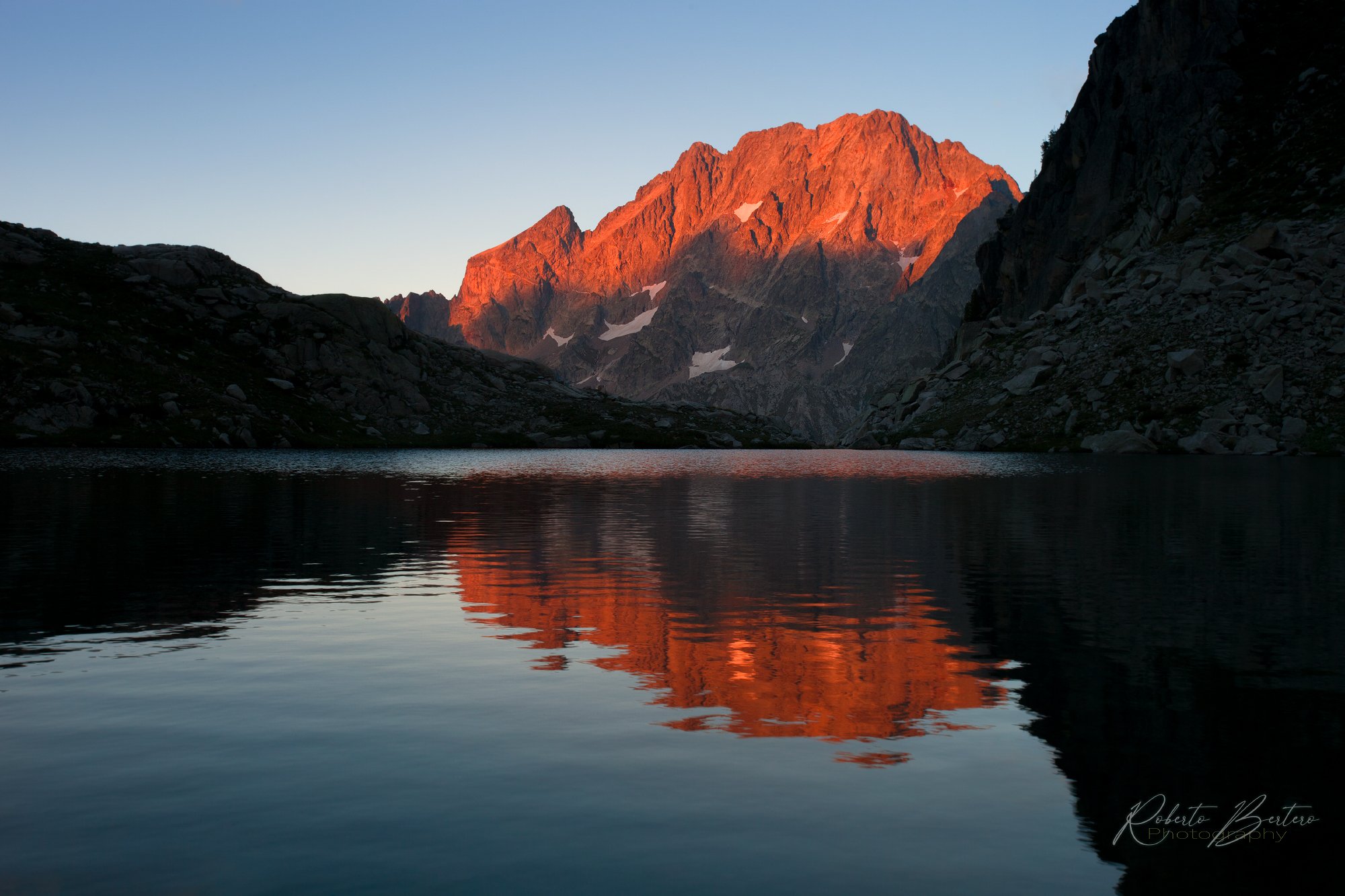 Mount Argentera at Sunset