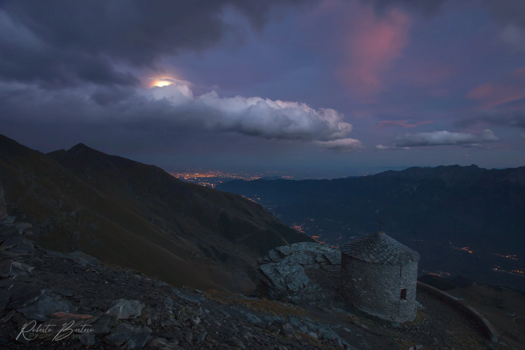 Above Susa Valley in the Night