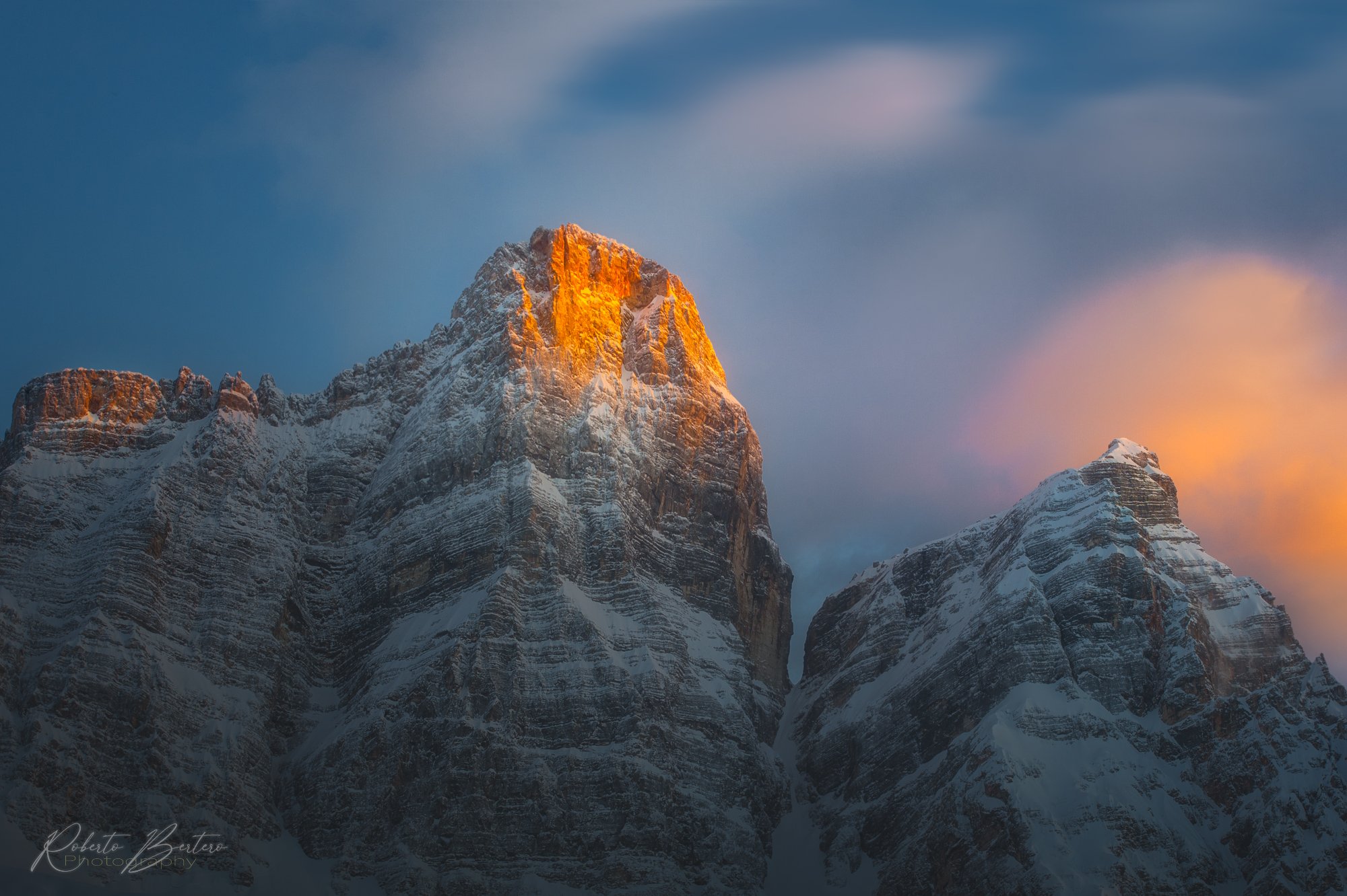 Mount Pelmo at Sunset