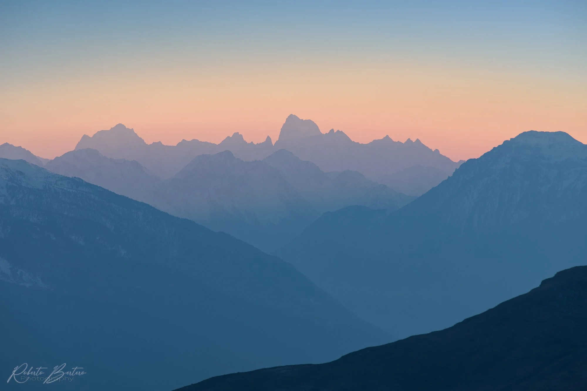 Pastel-Colored Écrins Massif