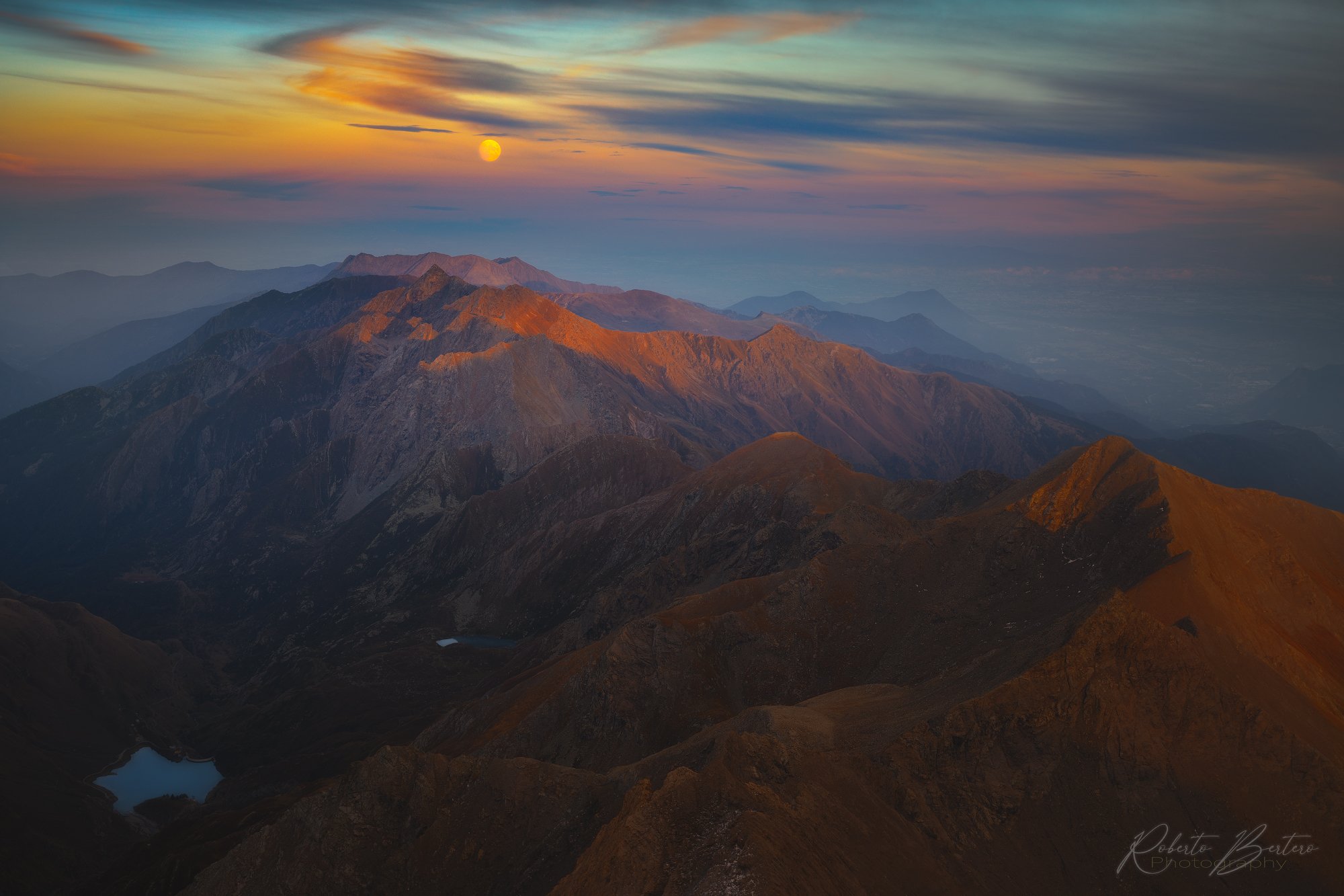 Sunset from Mount Rocciamelone