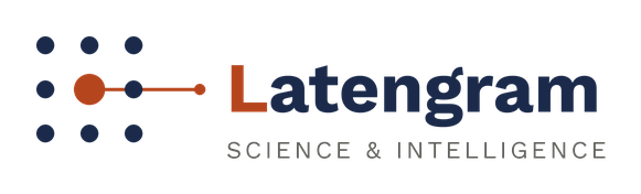 Logo of Latengram, a science and intelligence organization, featuring a network diagram next to the text 'Latengram' with the tagline 'Science & Intelligence'.