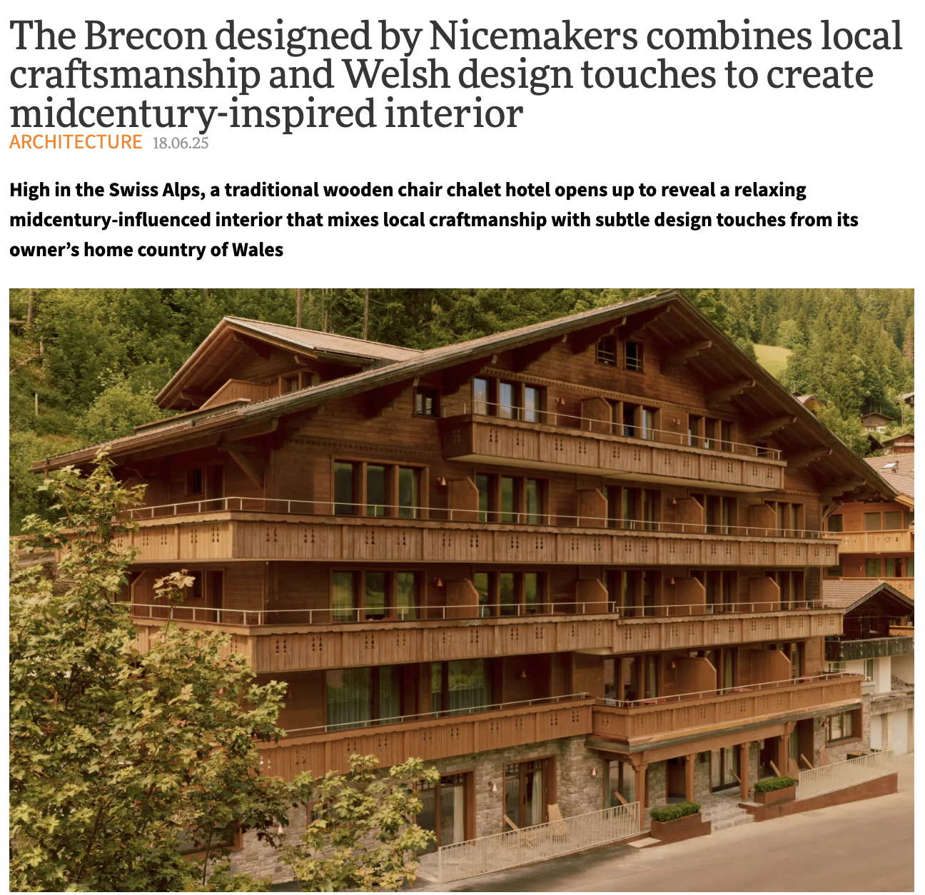 The Brecon designed by Nicemakers combines local craftsmanship and Welsh design touches to create midcentury-inspired interior