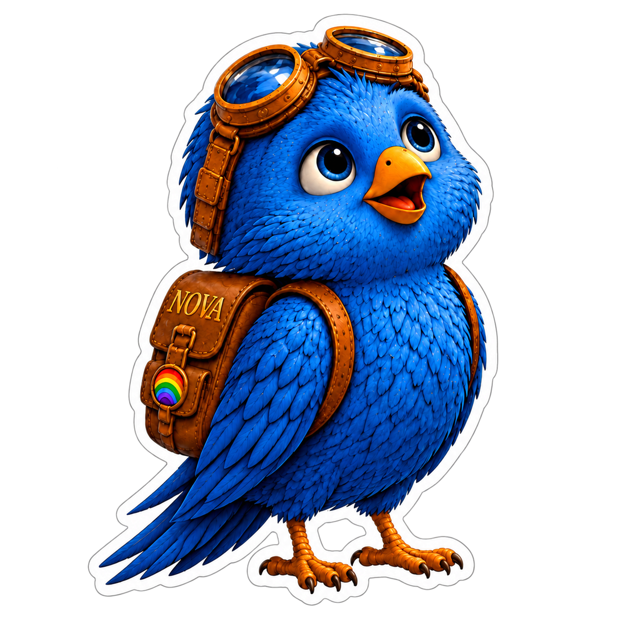 Nova the Bird— Die-Cut Sticker