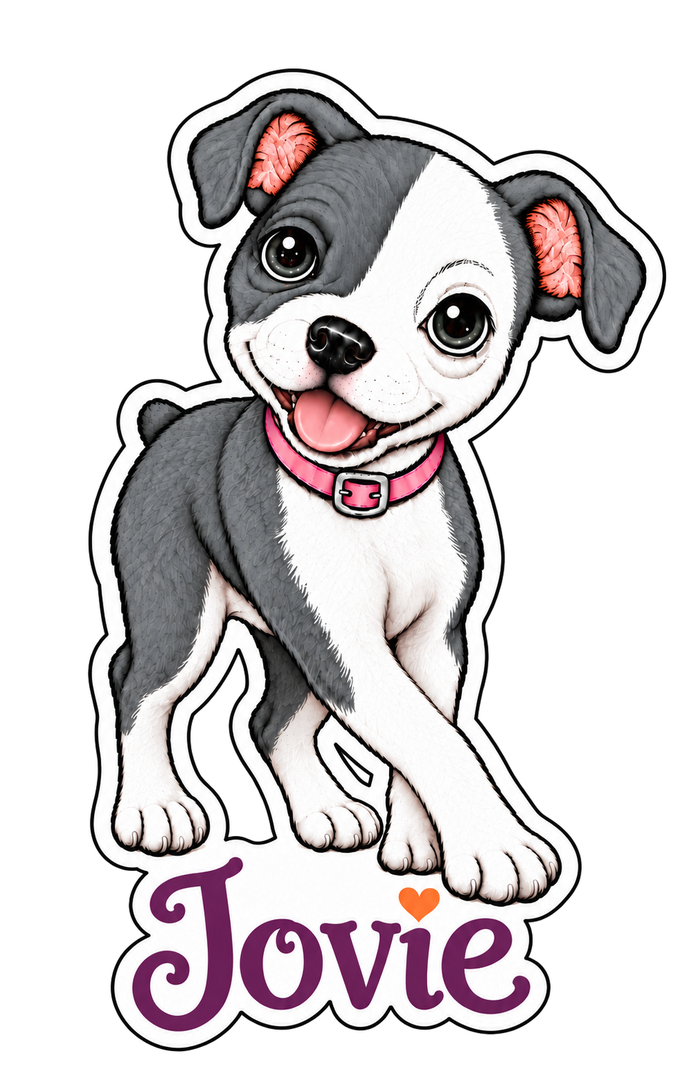 Jovie Both Ears Down — Die-Cut Sticker