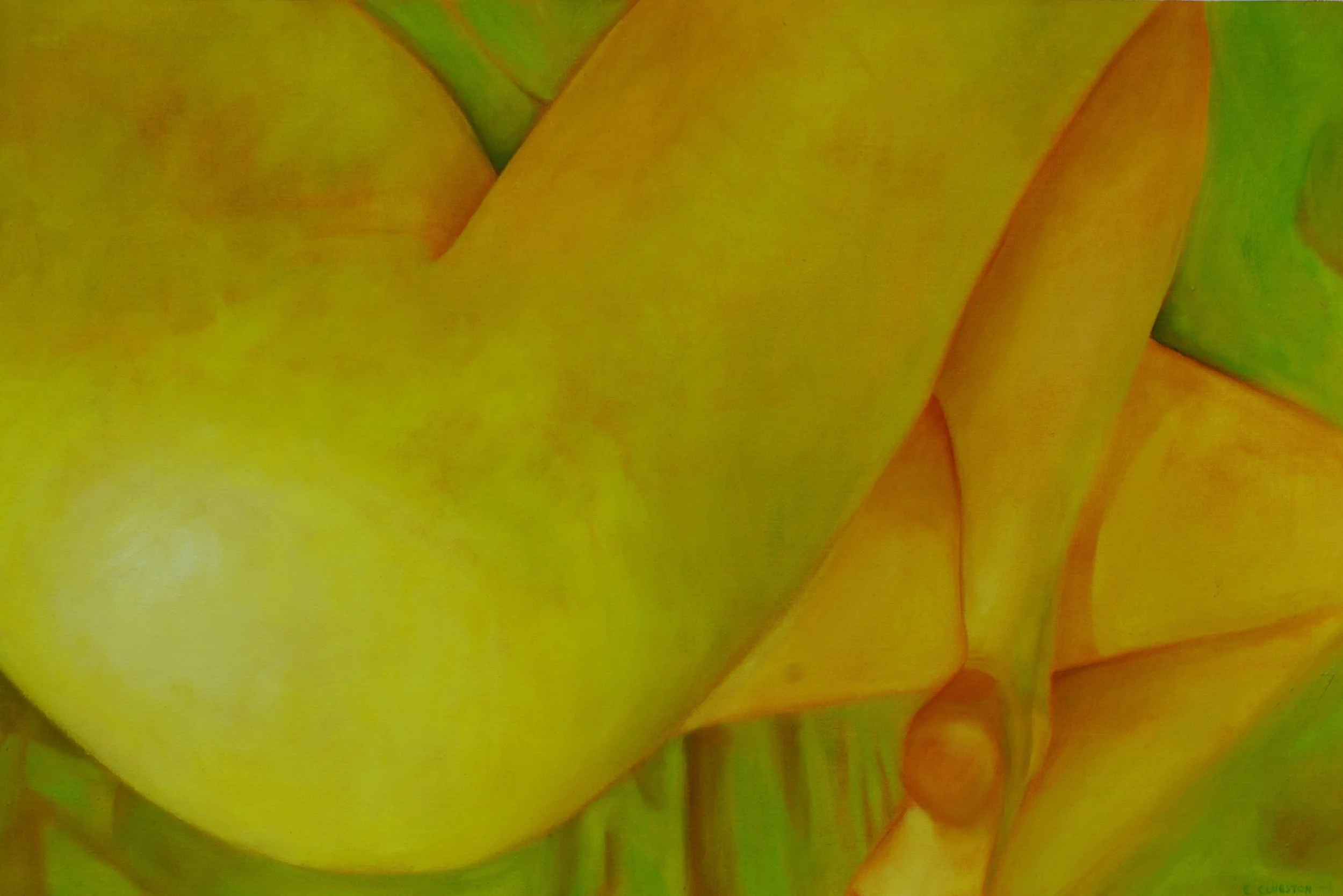 Relishing in Chartreuse, oil on canvas, 70 x 102 cm, 2023