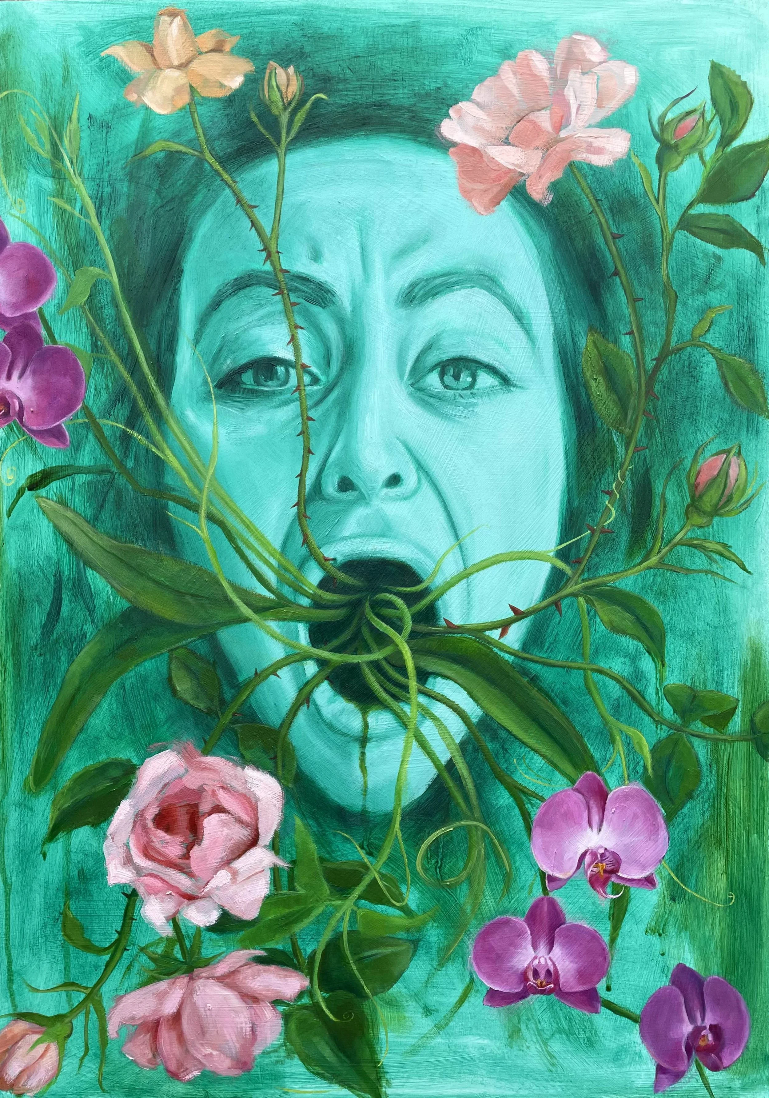 No Excuse, oil on panel, 60 x 42 cm, 2025