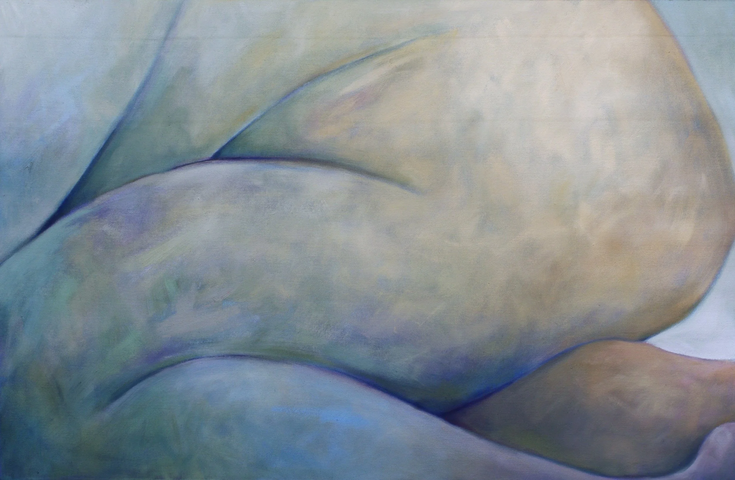 Her Landscape, oil on unstretched canvas, 71 x 106 cm, 2024