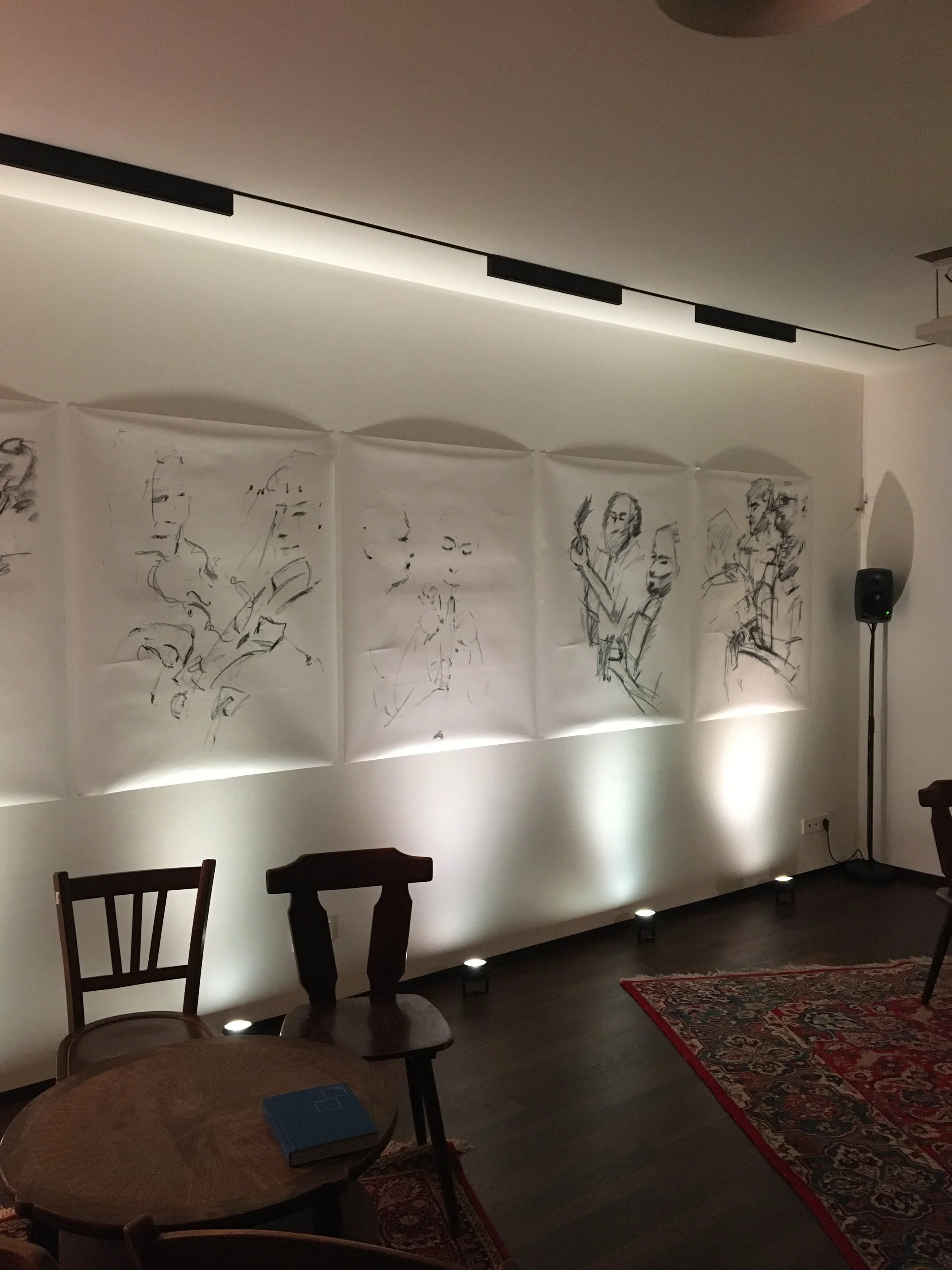 Welcome Here Kind Stranger Rainy Days Festival Luxembourg Live Music Session Celtic Drawing Charcoal