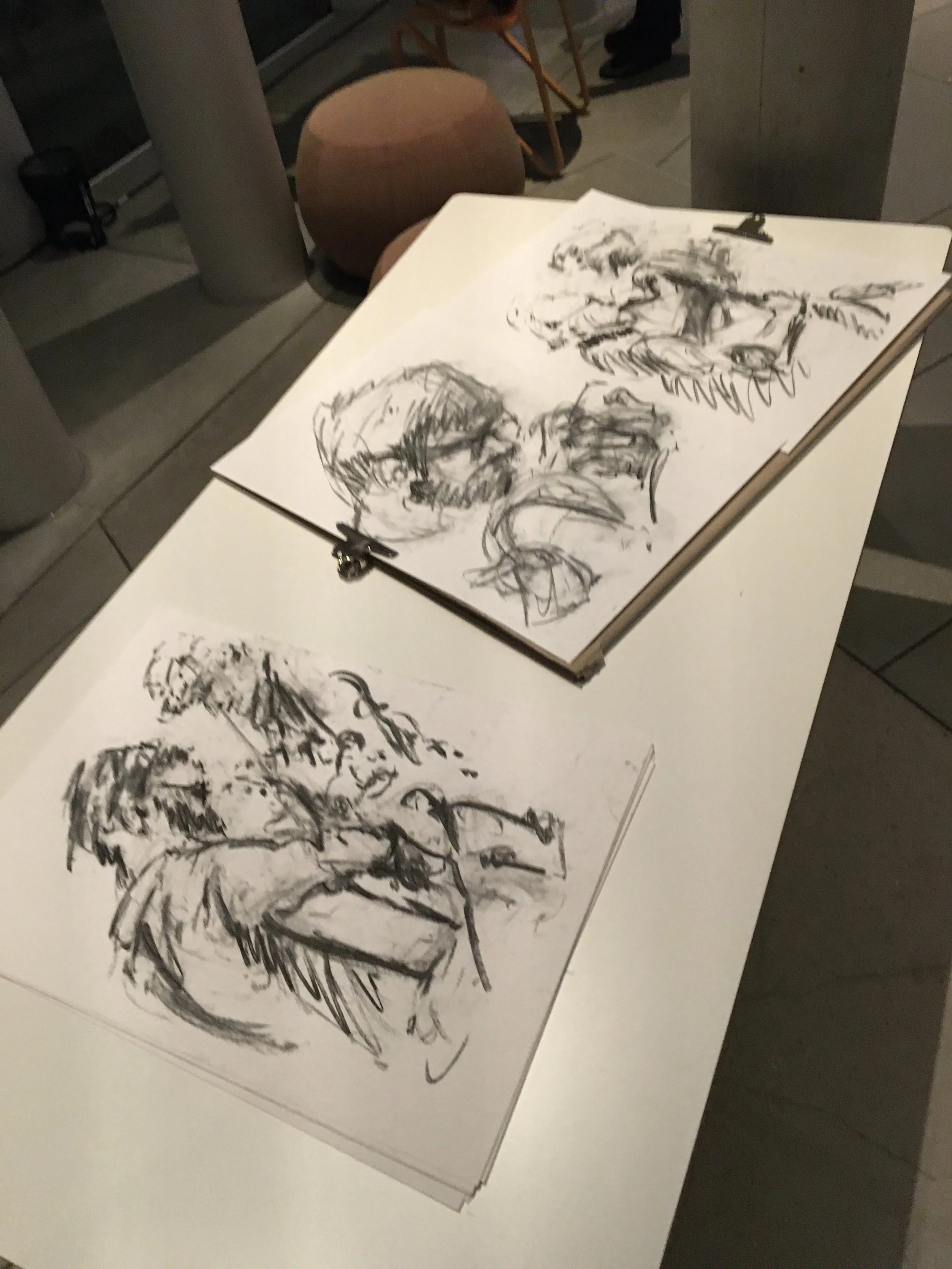 Welcome Here Kind Stranger Rainy Days Festival Luxembourg Live Music Session Celtic Drawing Charcoal