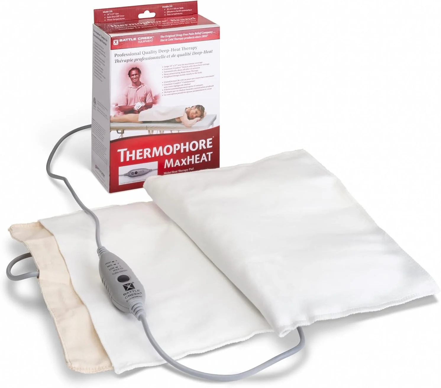 Thermophore MaxHeat Arthritis Pad Moist Heating Pad Size Large 14" x 27" 