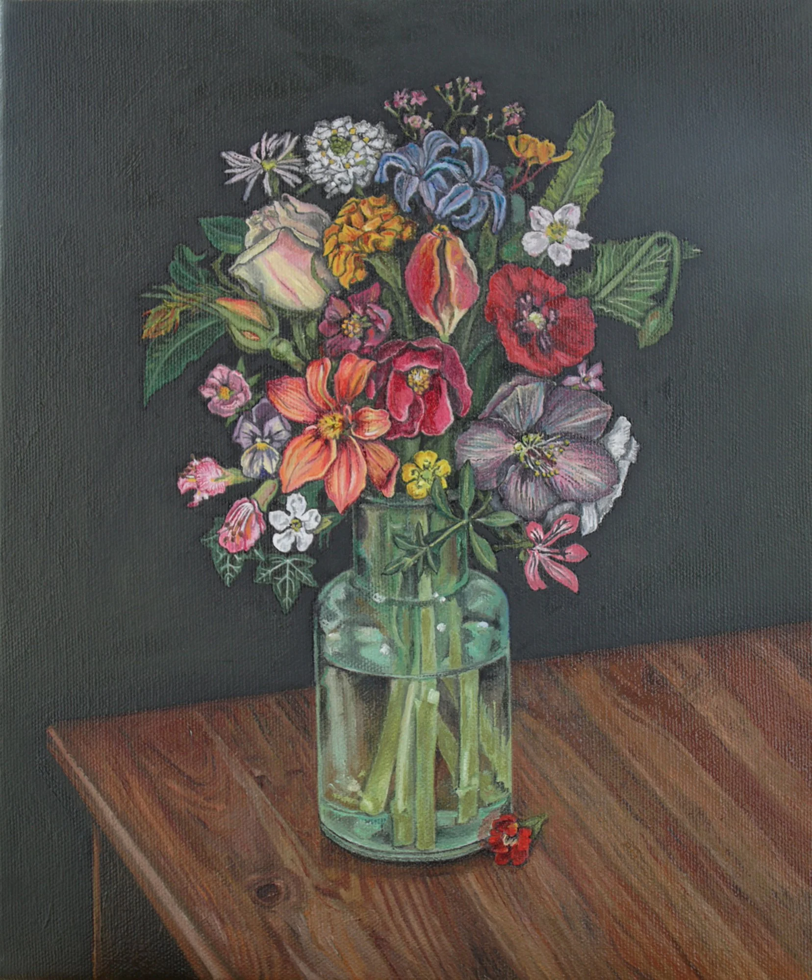 Still life with flowers and weeds 2019