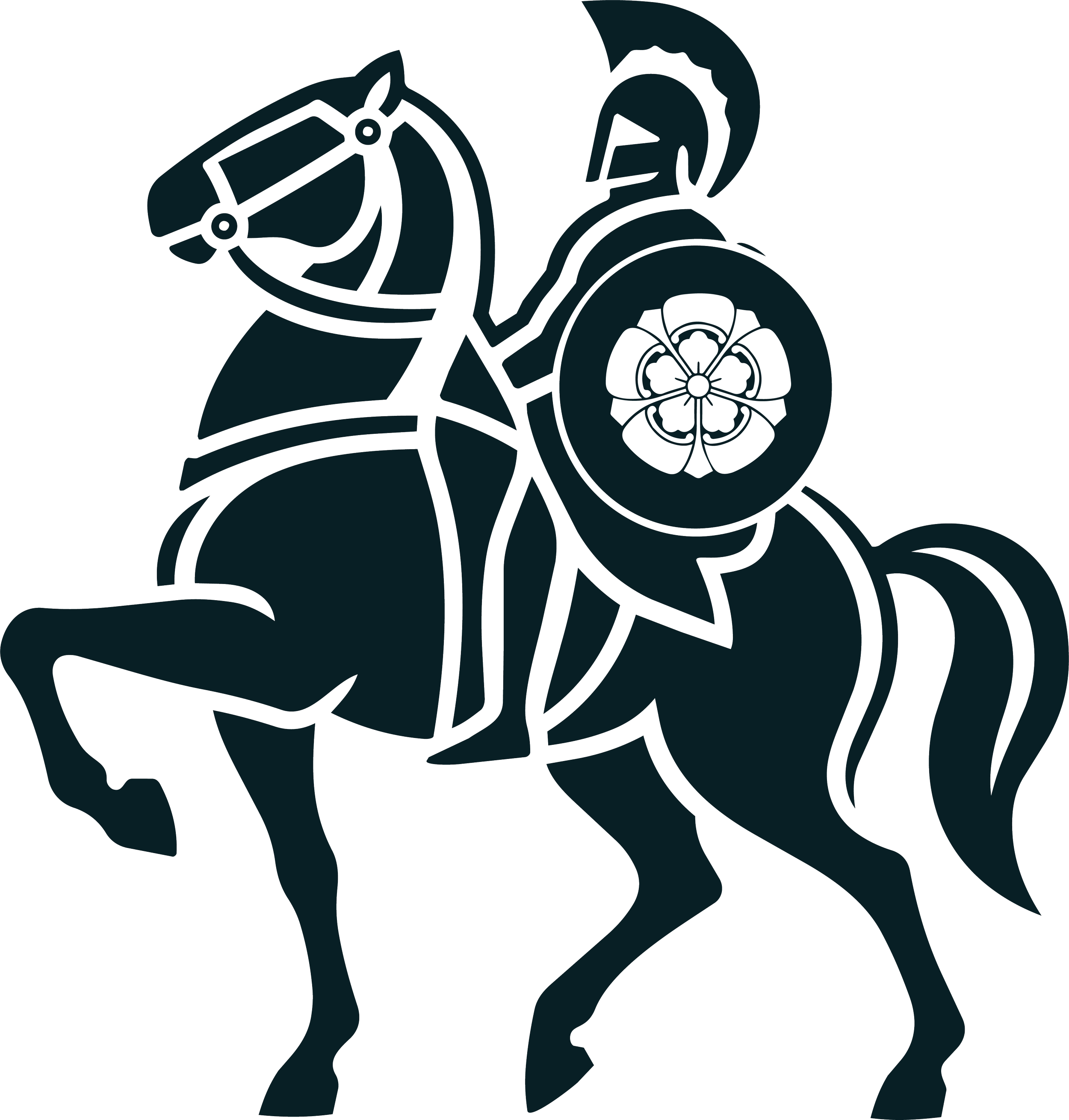 The Athanatos Horseman emblem representing endurance, discipline and forward movement.