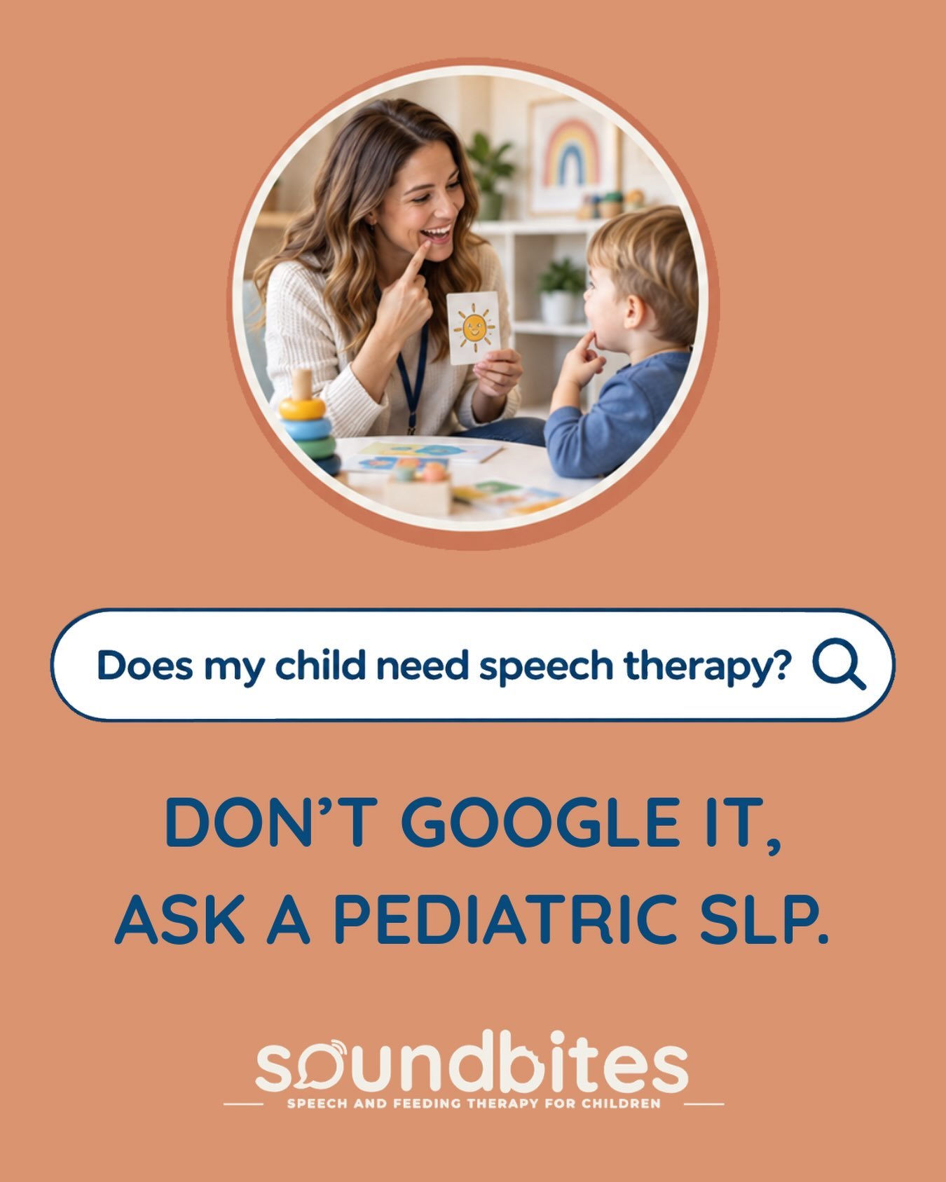 Wondering whether your child could benefit from speech therapy? 💬

Google can give you milestones &mdash; but it can&rsquo;t tell you the whole story.

A pediatric speech-language pathologist can look at your child&rsquo;s individual strengths, spee