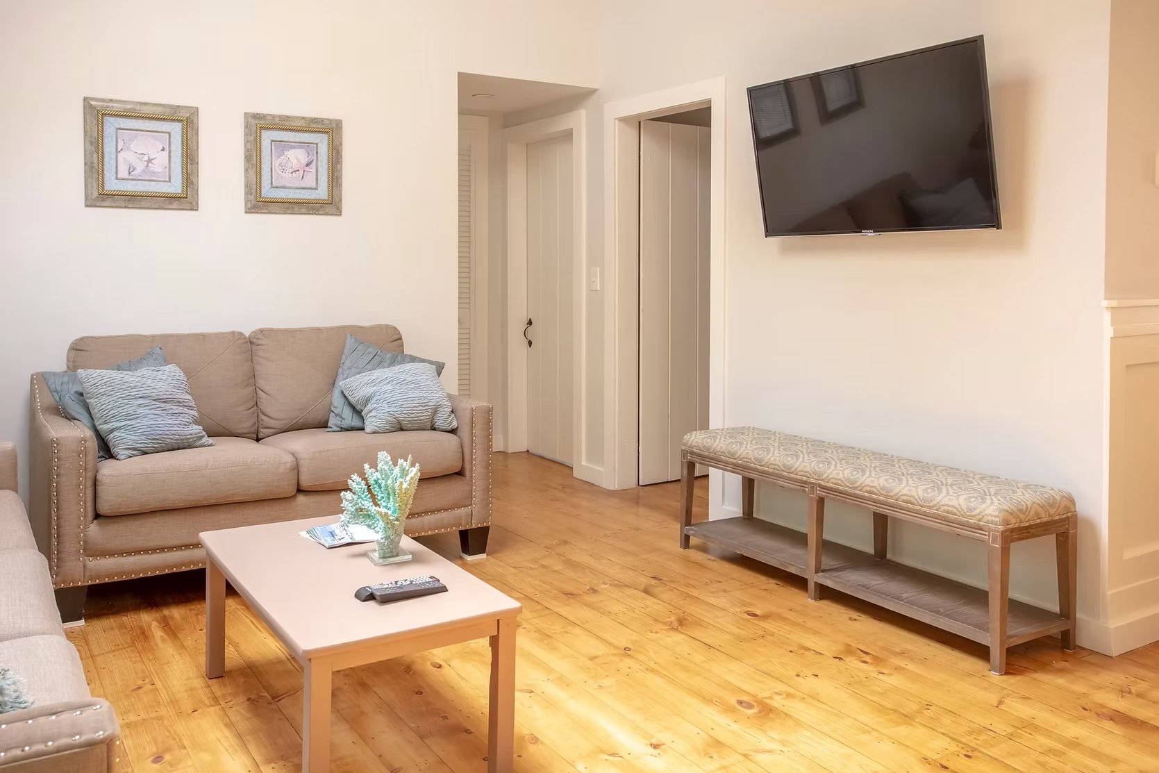 Living room with 50" TV