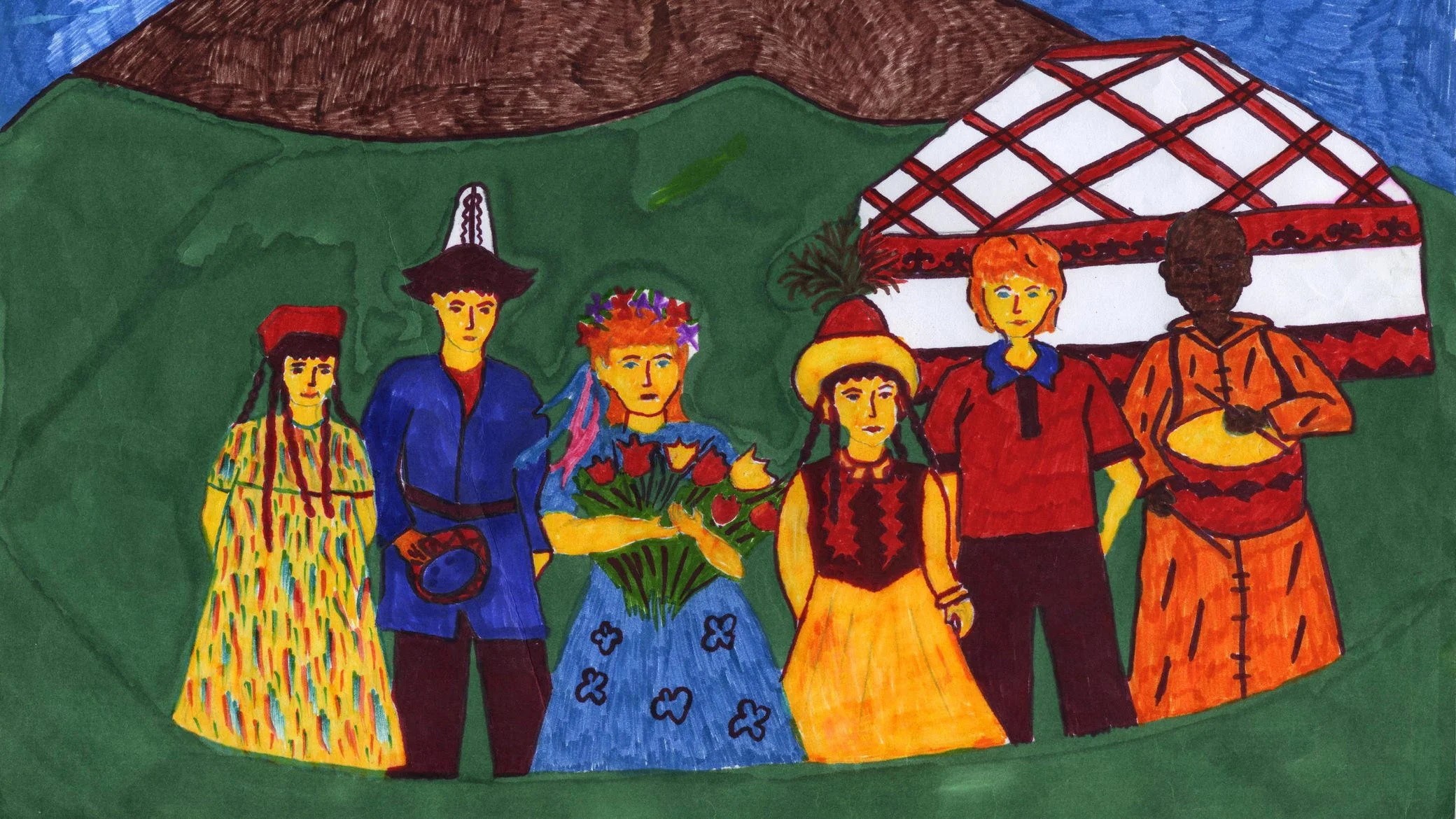Painting of a group of people