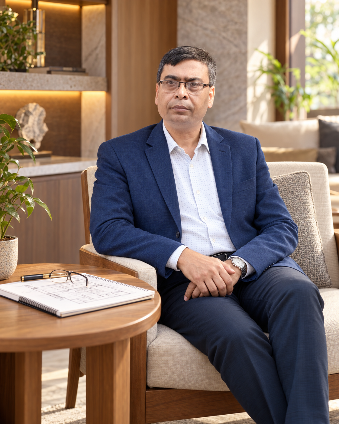 Ashwini Kumar, Founder of Aurevia Luxury Villas, offering bespoke villa design and turnkey construction consultation in Lucknow
