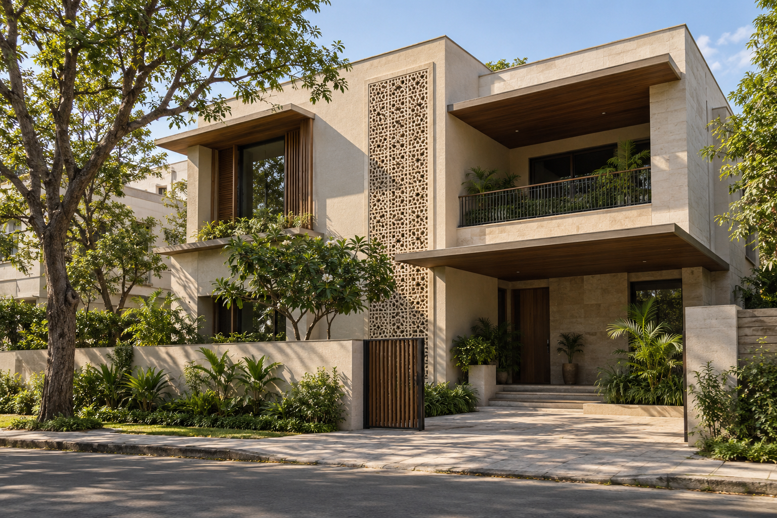 Climate-Responsive Villa Facades in Lucknow: Designing for Hot Summers