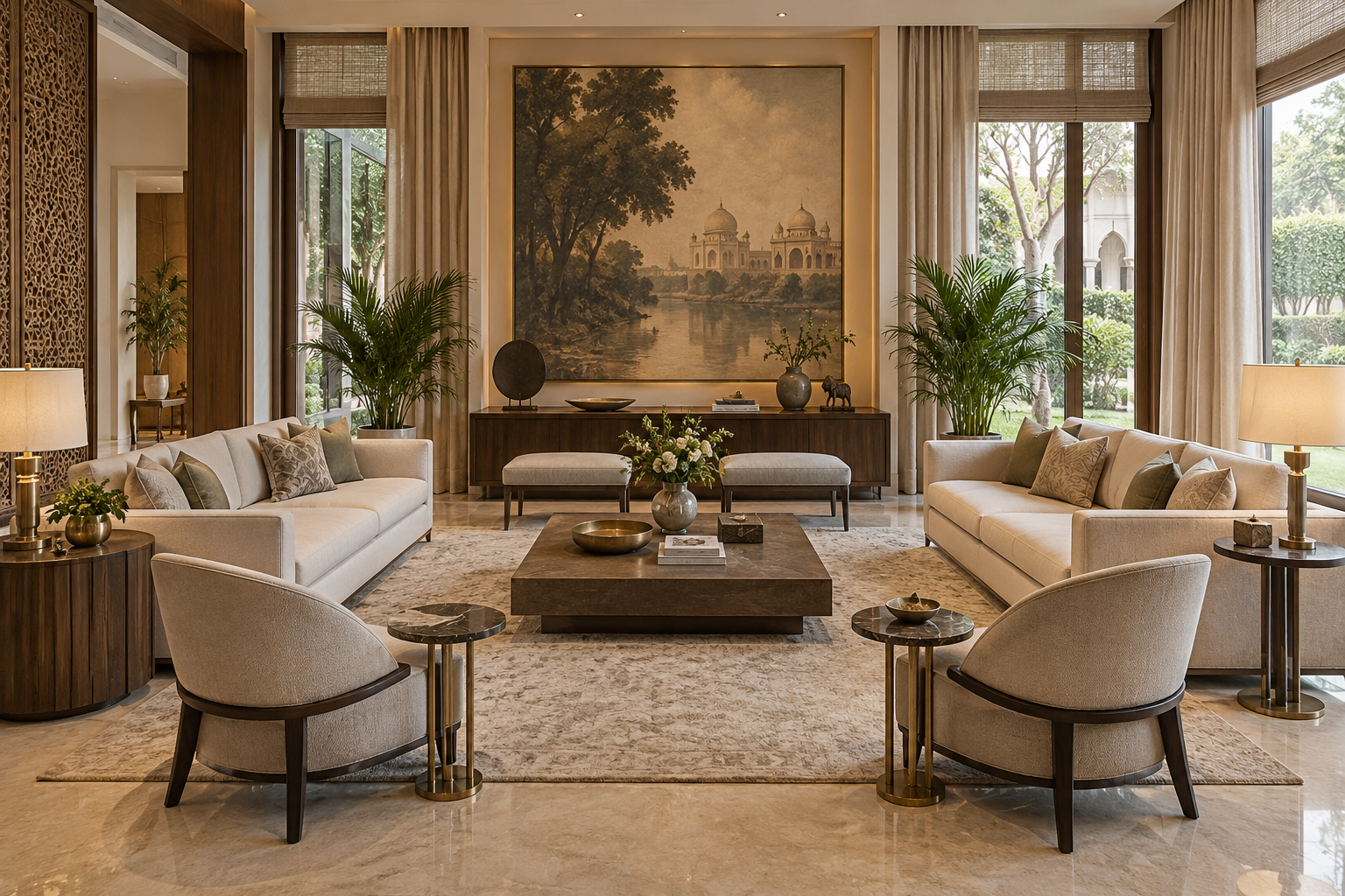 The Formal Living Room: A Refined Welcome in a Luxury Villa