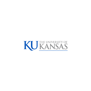 The University of Kansas logo on a black background
