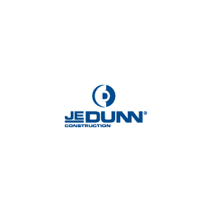 Jedunn logo in blue featuring a circular emblem and stylized company name