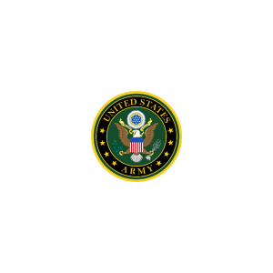 United States Army seal on a black background