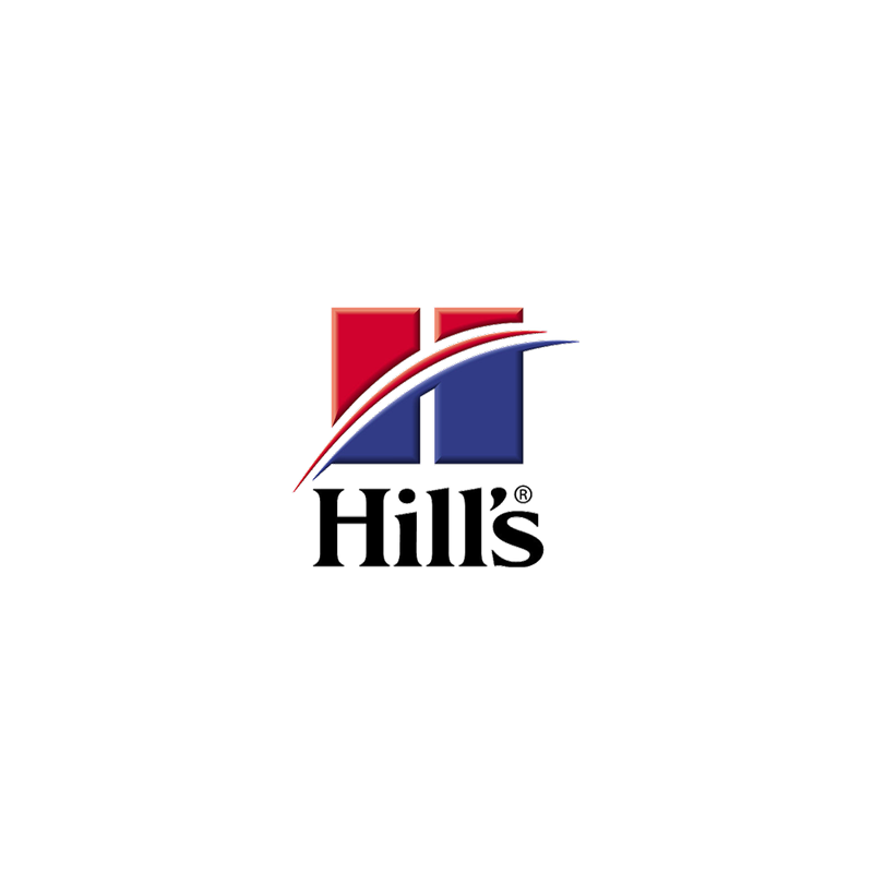 Hill's pet nutrition company logo with red and blue geometric emblem