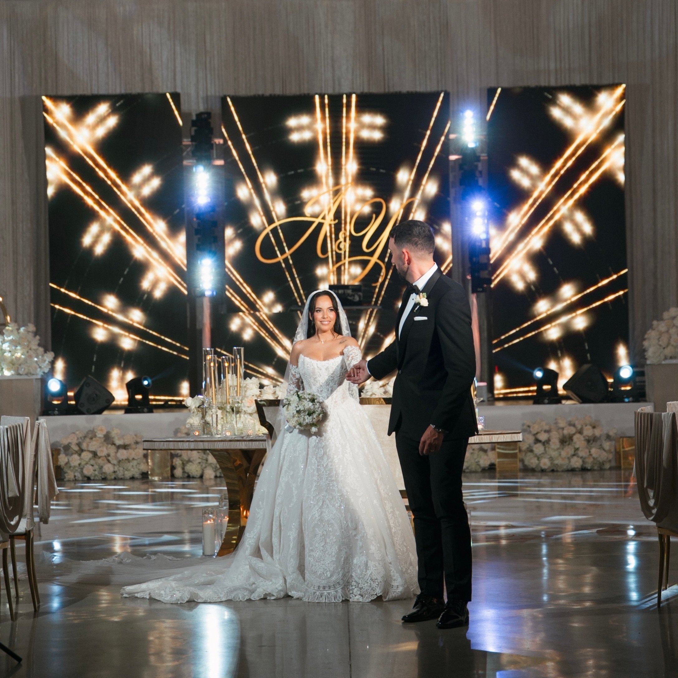 You are the only place I want to be! ARMANDO &amp; YOLY @el_contadormascool @yoly_b_paz 
Wedding planner @eventsbycarmen 
Photographer @jeffreiis 
Event production / @weventdesign - Ld screen / pipe and drapes - vynil wrap - cold sparkles.
Lighting p