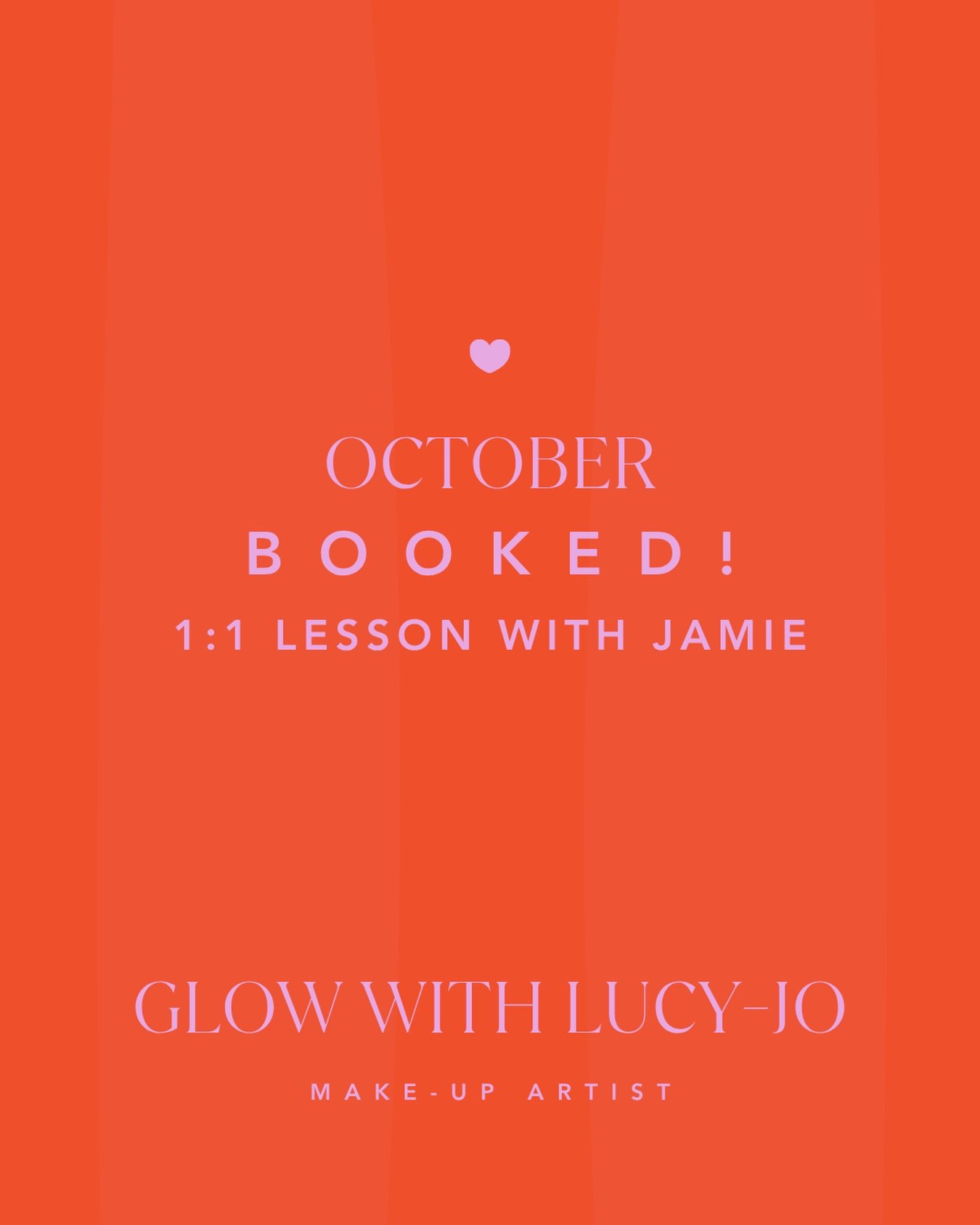 Class is in session 🔔 1:1 lesson booked!

If you want to learn skills and gain confidence in make-up application, personalised for you and your skin type - get in touch, I&rsquo;d love to help!

See you in a few weeks @jamieclare6422 🥰

#makeupless