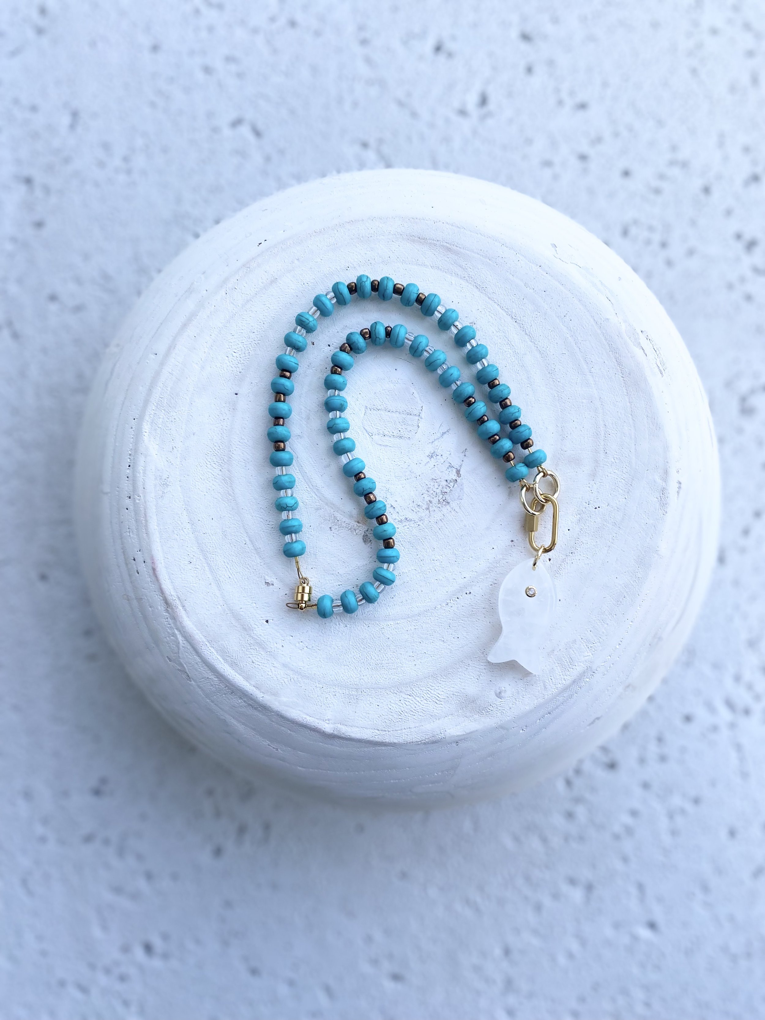 Tide & Turquoise Necklace 17.5"