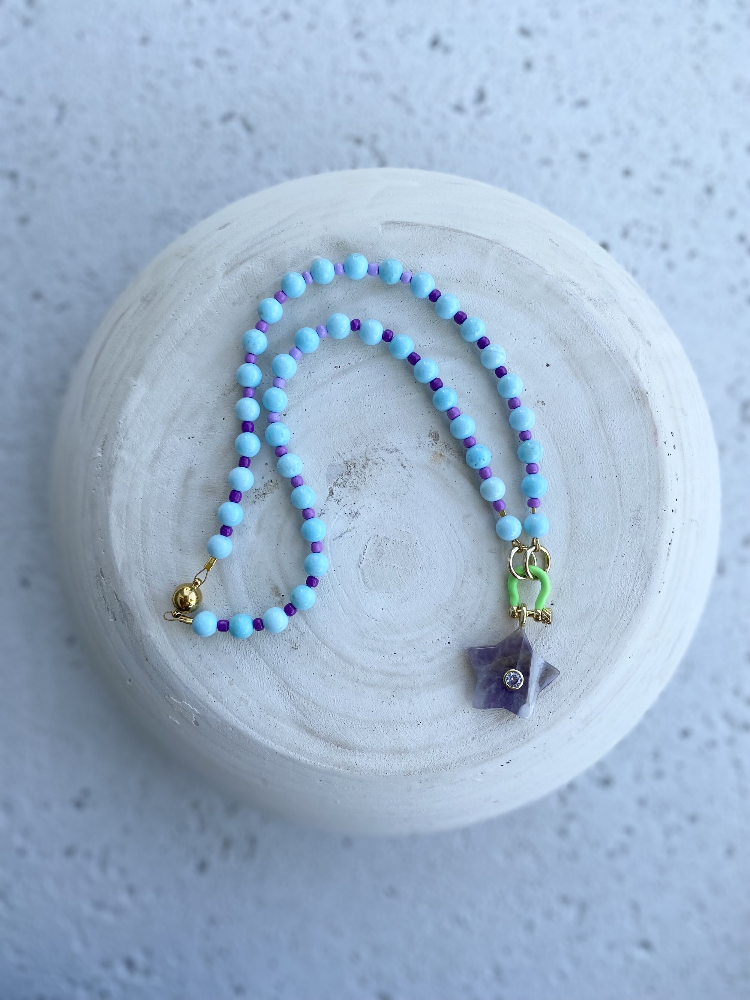 Lavender Sky Necklace 21"