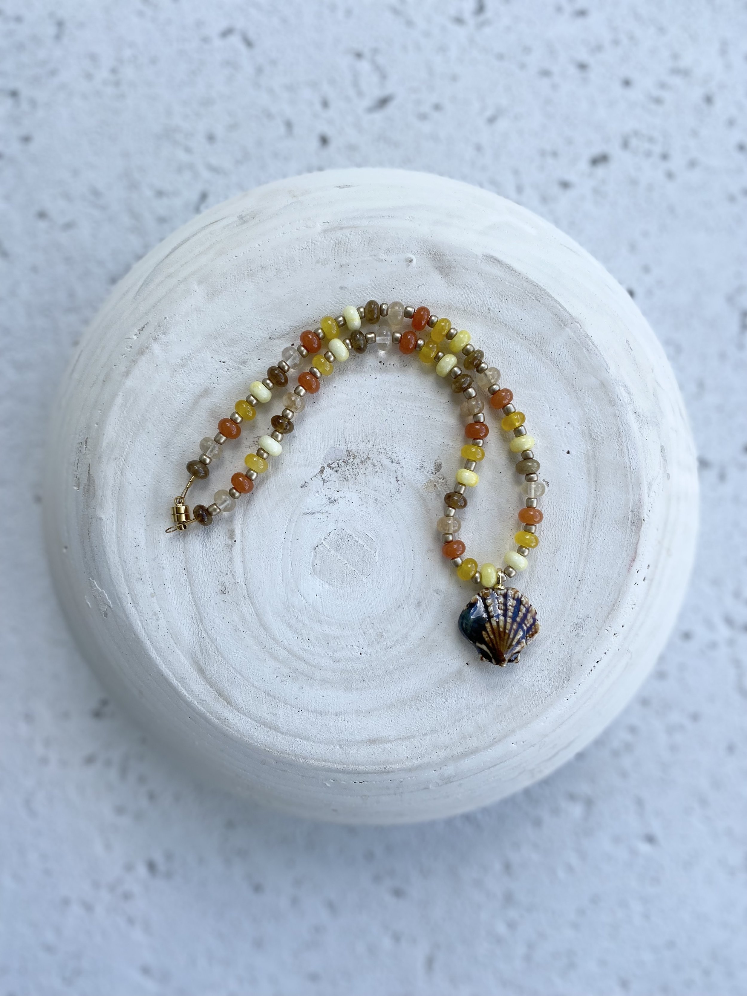 Fall Shell Necklace 17"