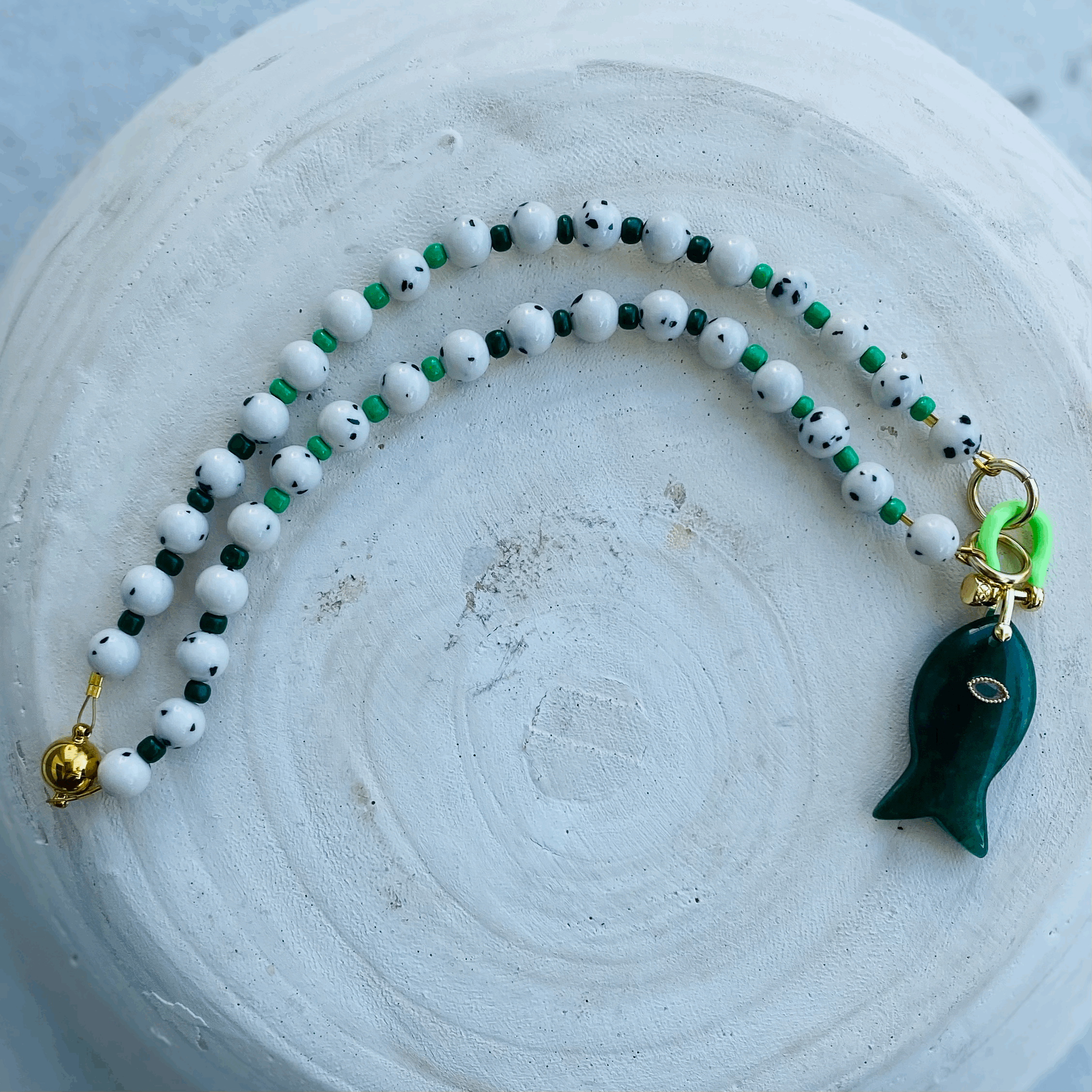 Sea Glass Necklace 17.5"