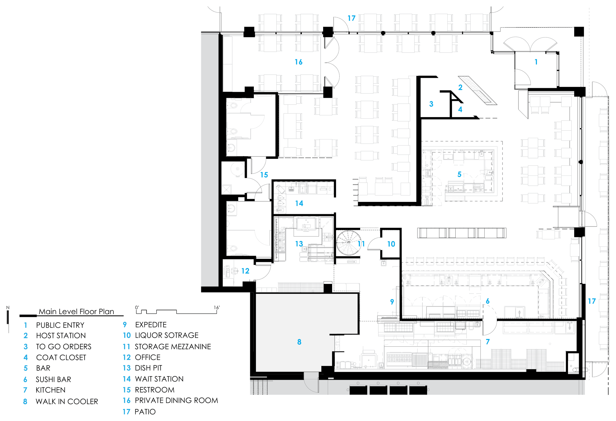 Floor plan — 4,600 SF interior with a 640 SF exterior patio.
