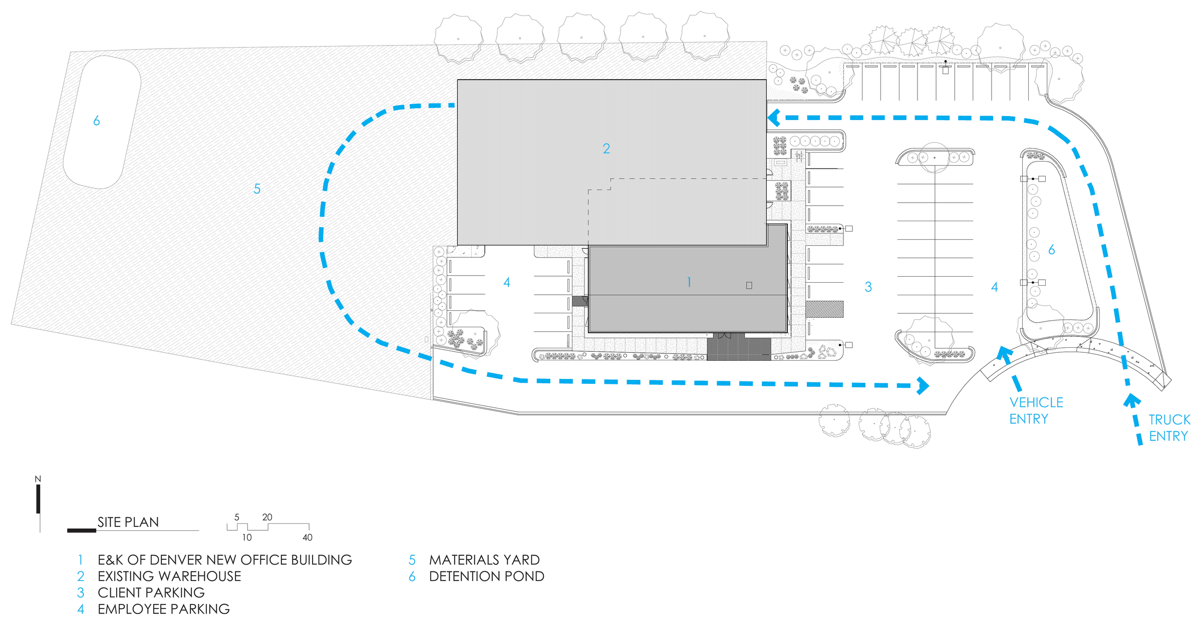 Site plan — site organization within Booco Industrial Park.