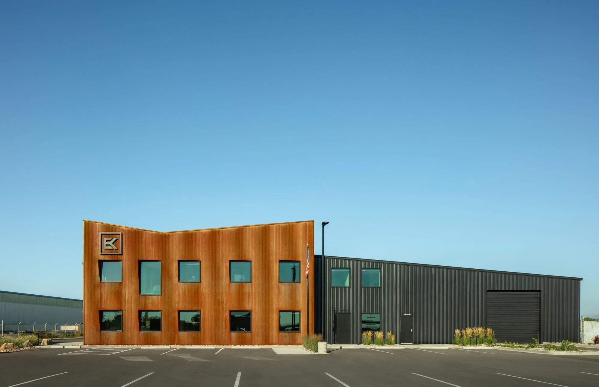 The new office maintains operations of the existing warehouse alongside it.