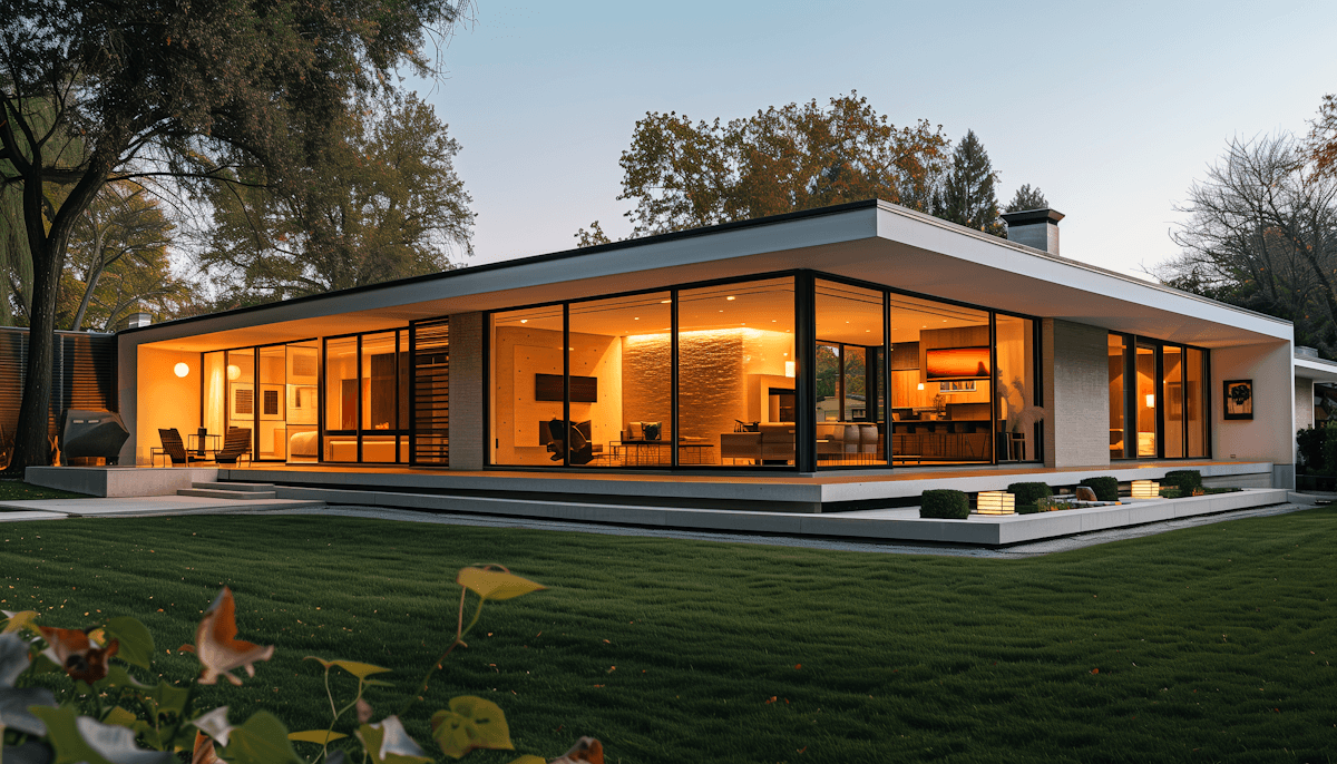 flipeame muestra una vivienda moderna y sofisticada al anochecer