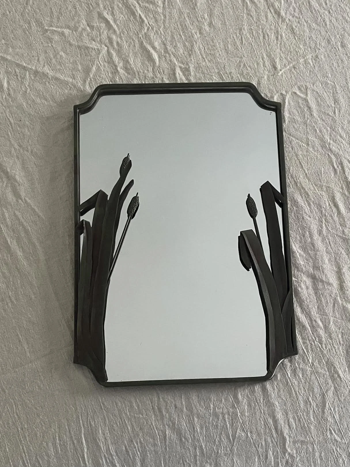 Sculptural Nature-Inspired Deco Mirror