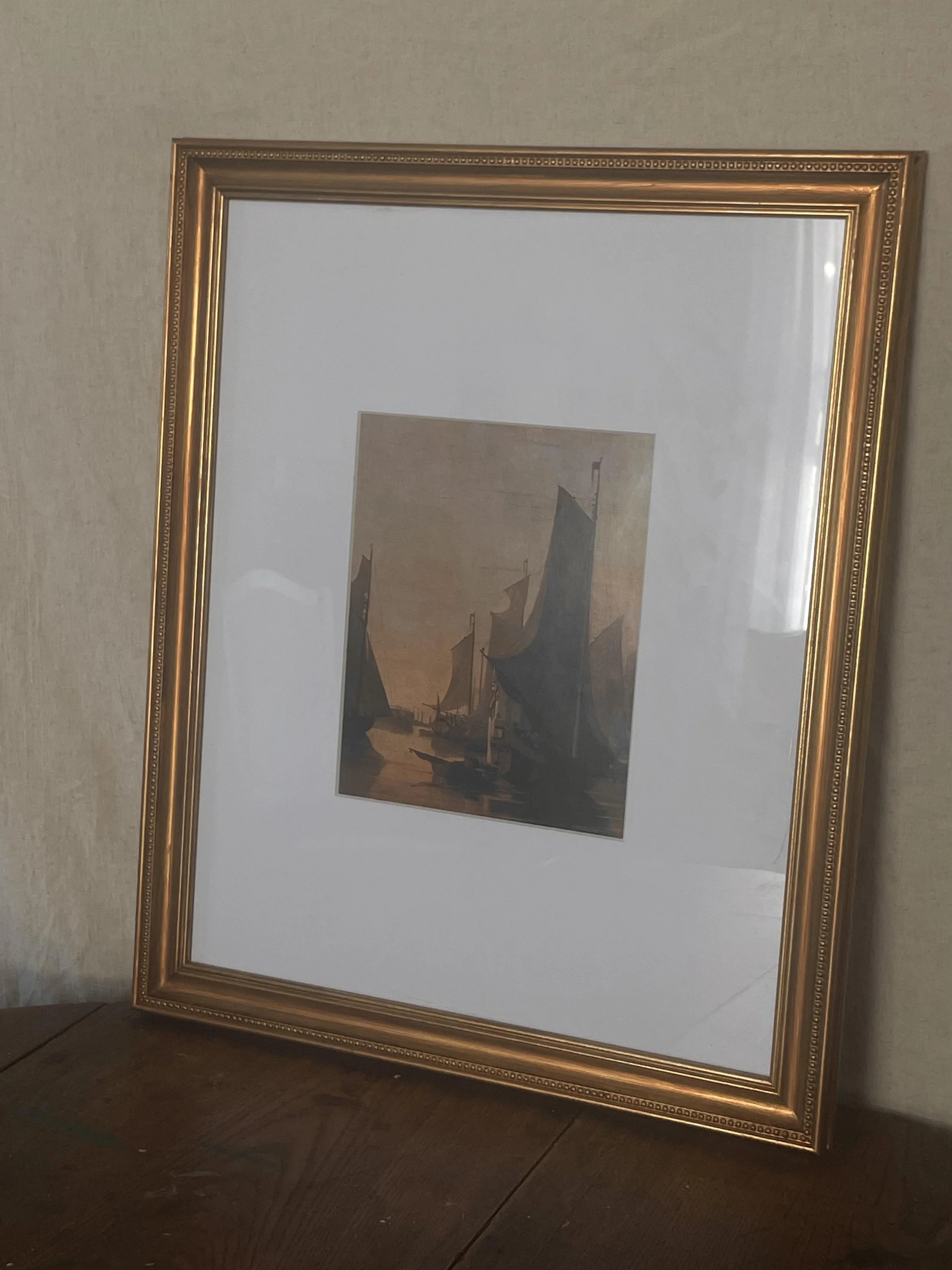 Framed Vintage Nautical Print