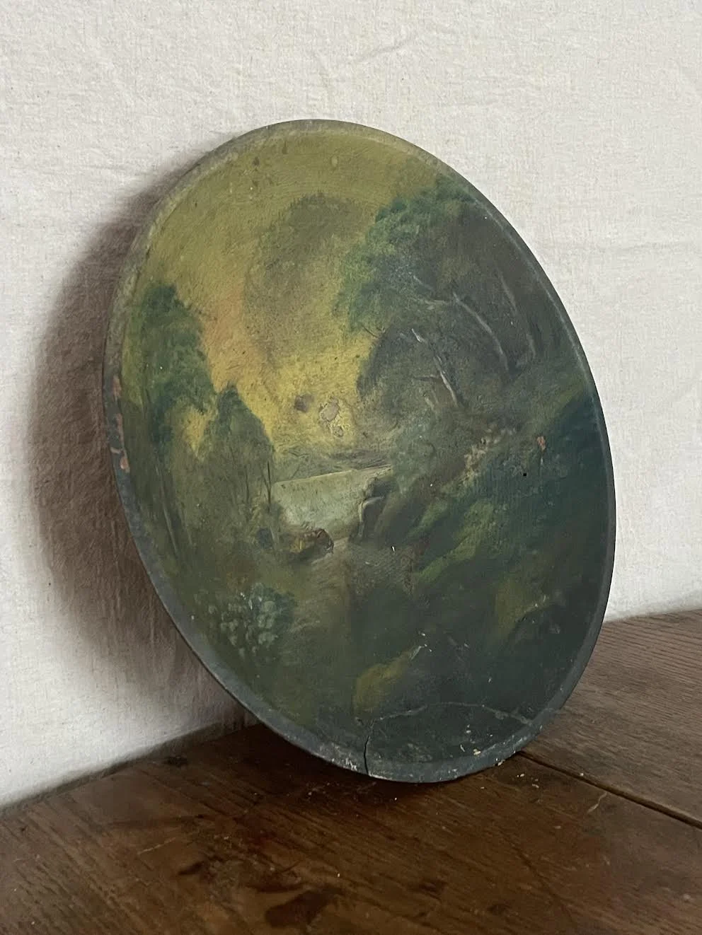 Extremely Rare Painted Munising Dough Bowl (c. 1930s)