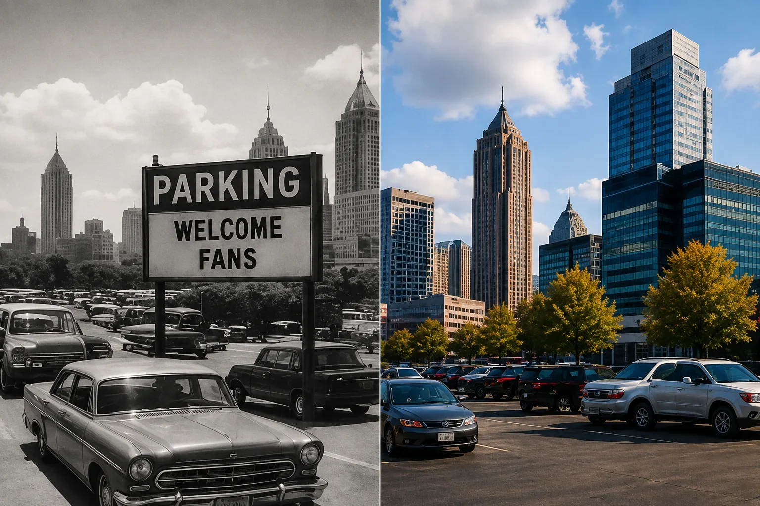 SSDC Parking before and after