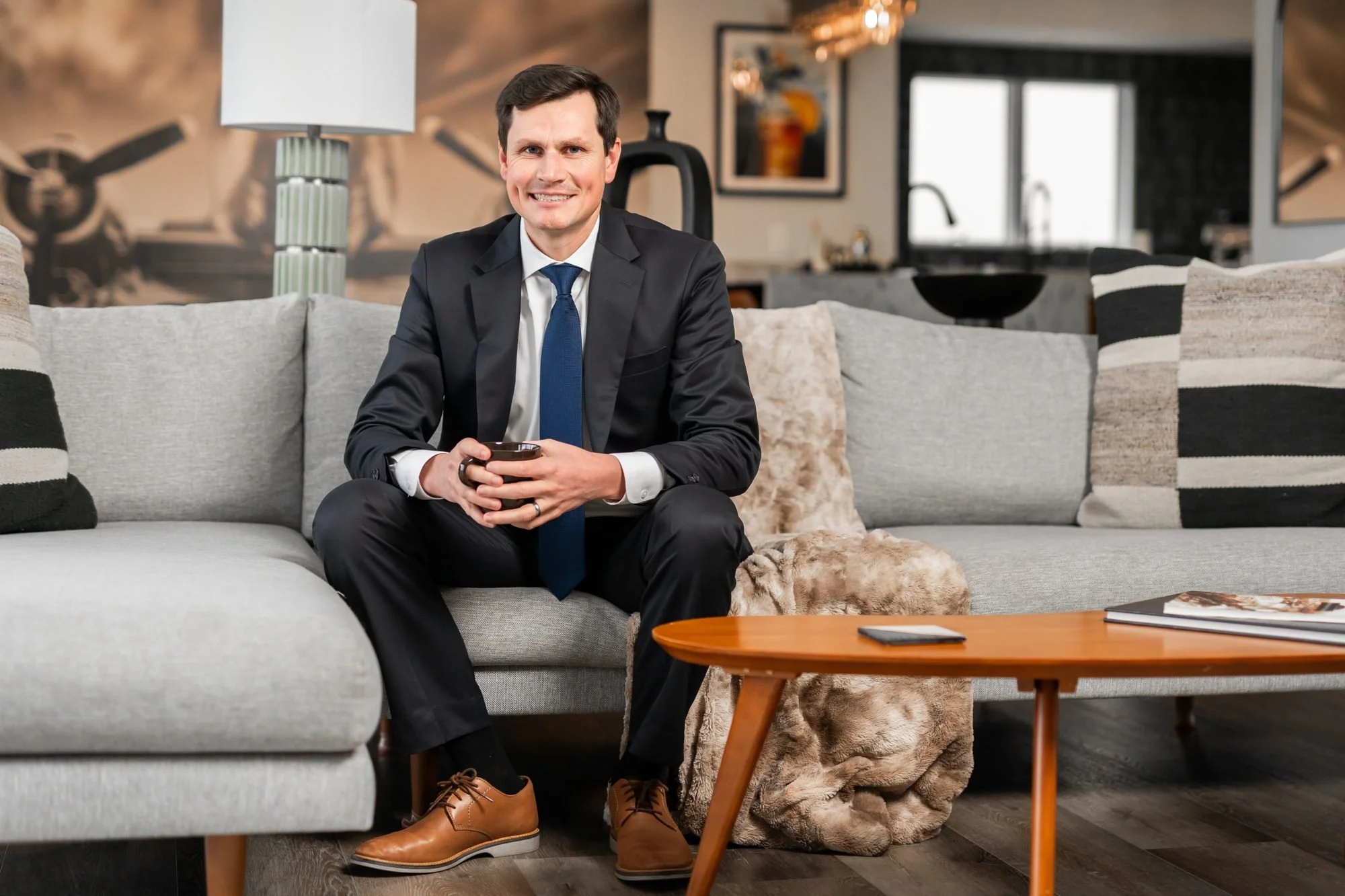 Rob Holdcroft, founder of Holdcroft Wealth Management, seated in his Beaver, PA office